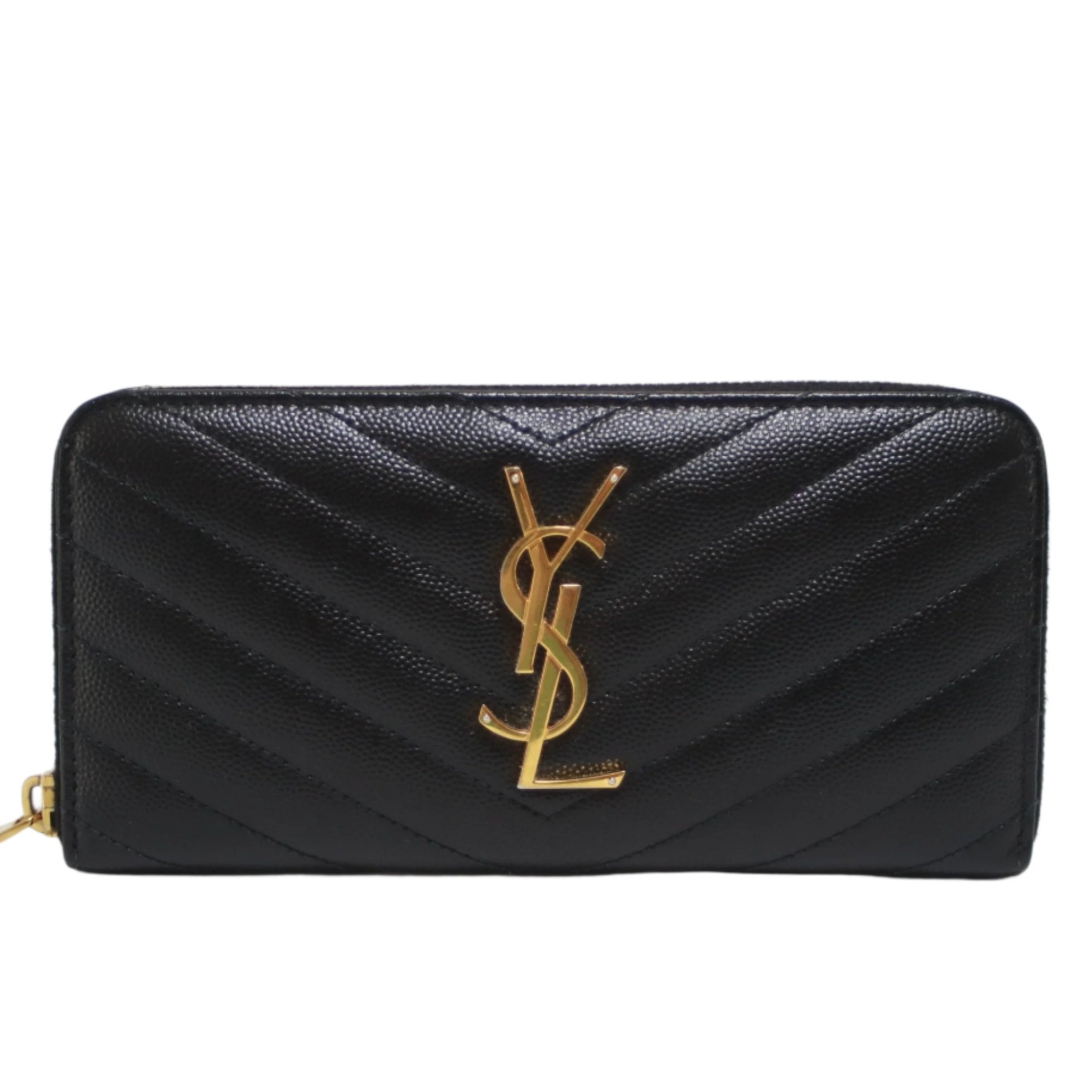 YSL ジッピー ロングウォレット ブラック 中古