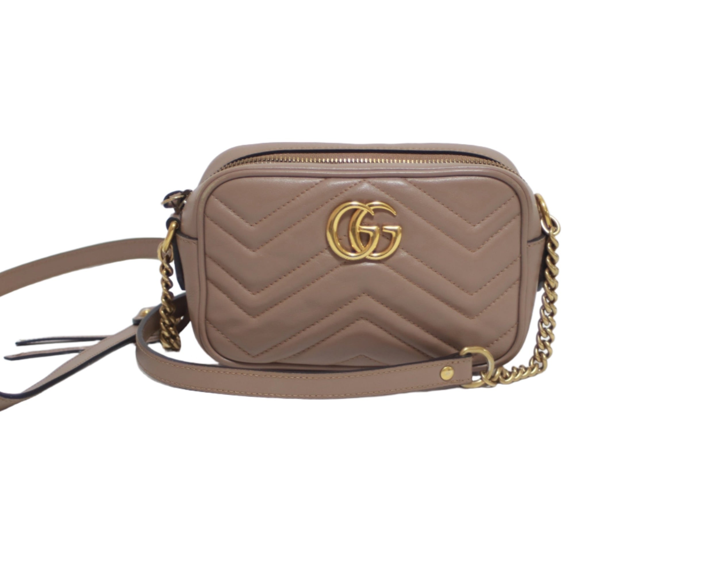 Gucci Marmont Small Shoulder Bag Porcelain Rose Used (7942)