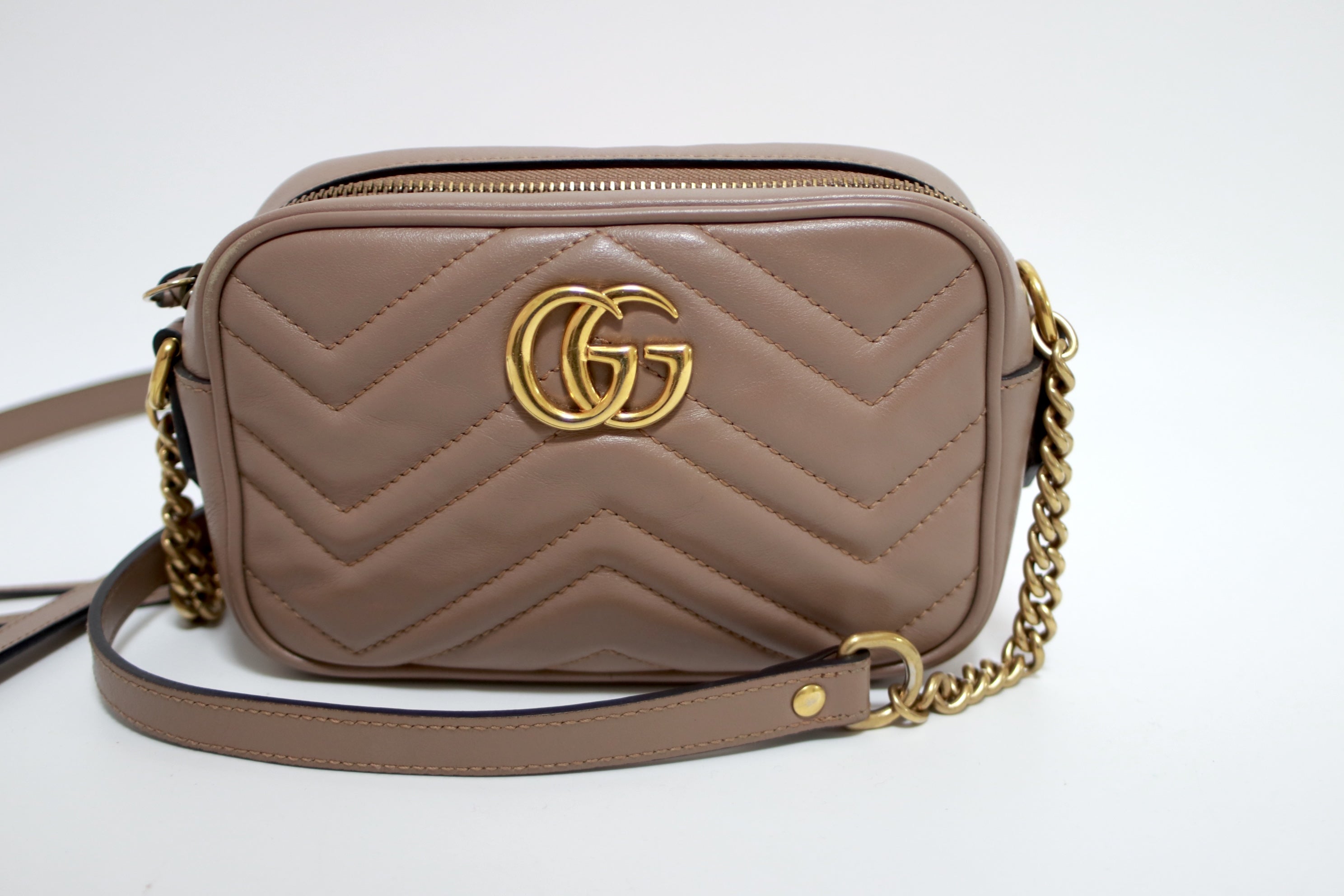 Gucci Marmont Small Shoulder Bag Porcelain Rose Used