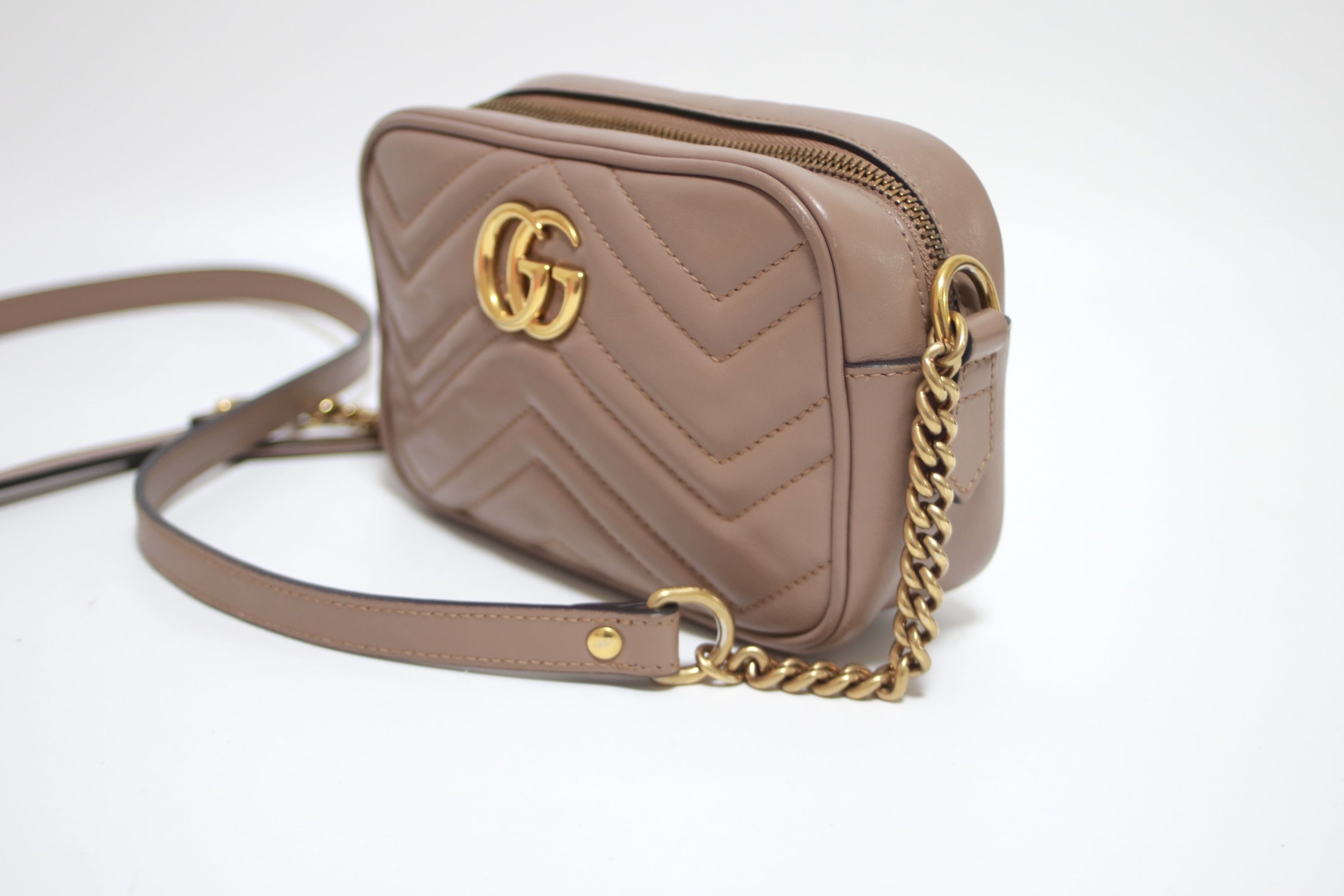 Gucci Marmont Small Shoulder Bag Porcelain Rose Used