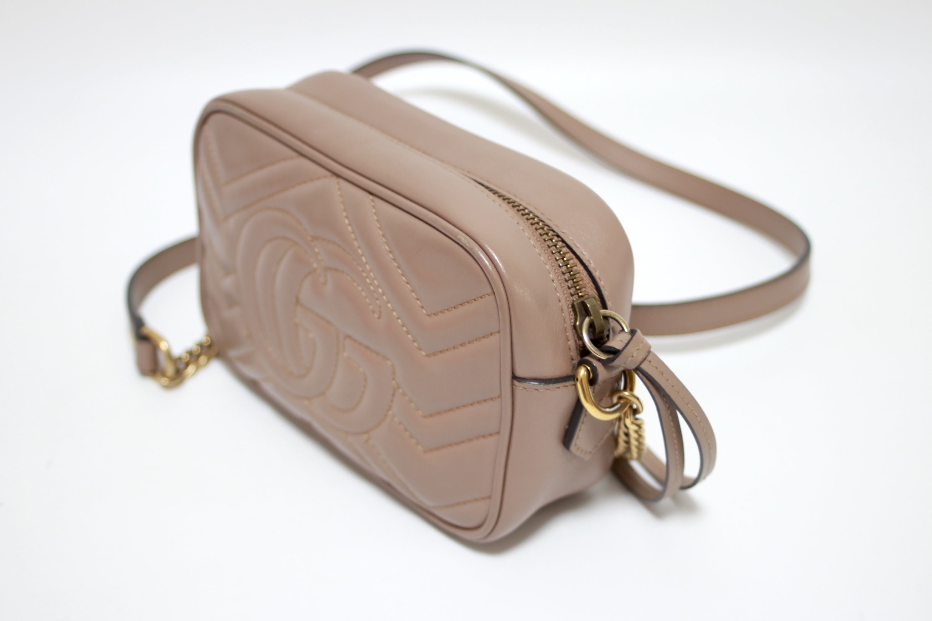 Gucci Marmont Small Shoulder Bag Porcelain Rose Used