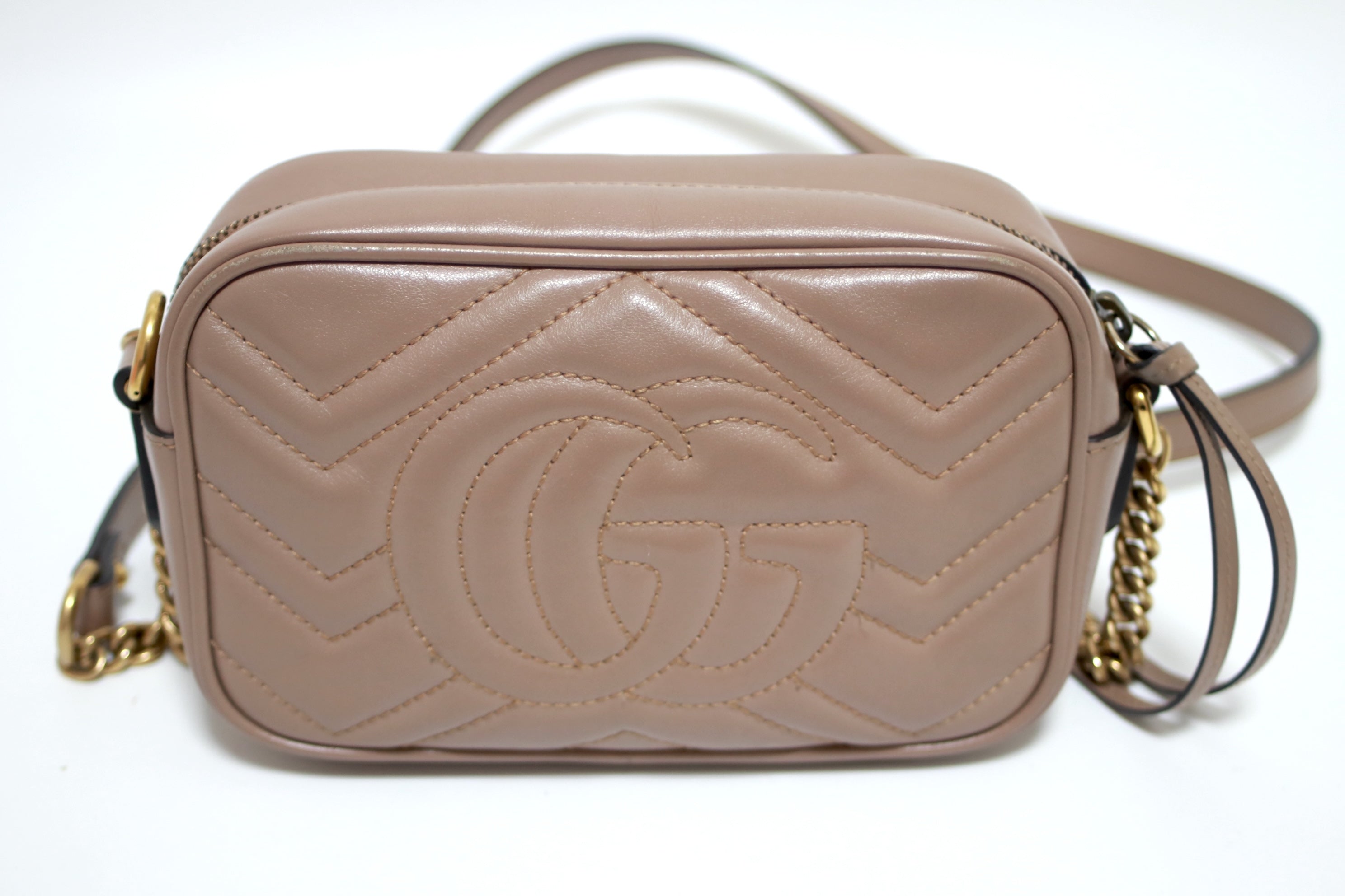 Gucci Marmont Small Shoulder Bag Porcelain Rose Used