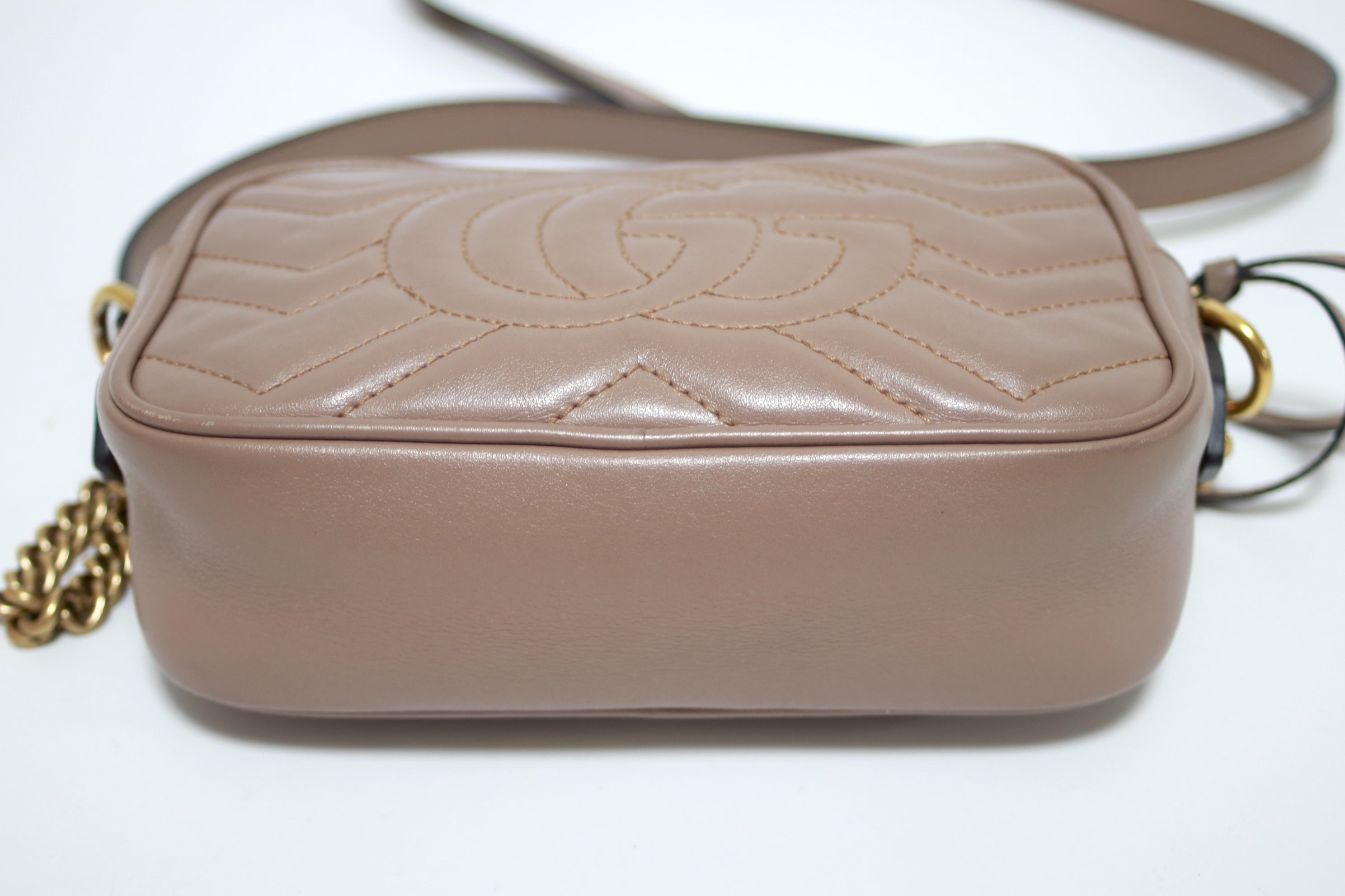 Gucci Marmont Small Shoulder Bag Porcelain Rose Used