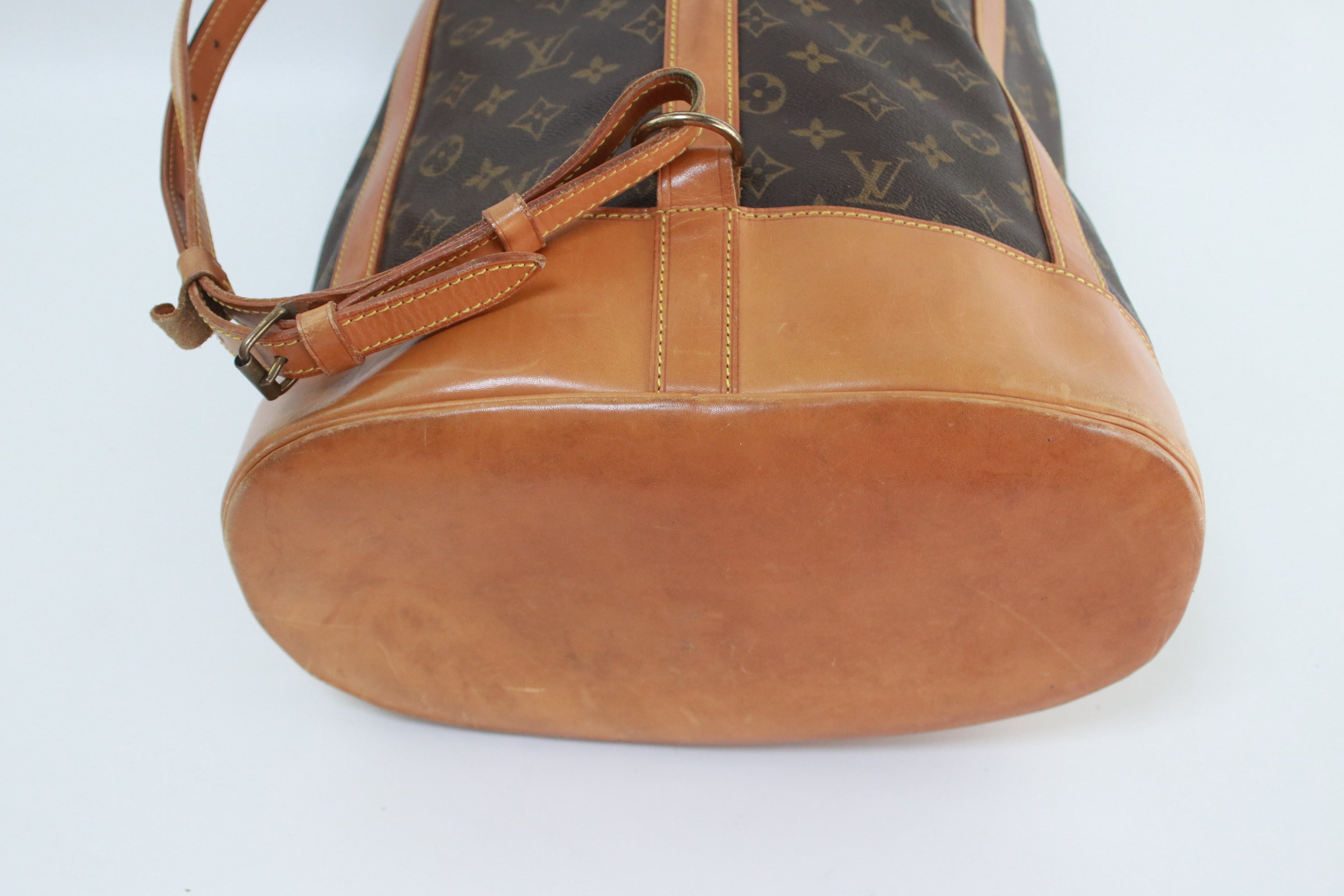 Louis Vuitton Monogram Randonnee PM Leather Fabric Brown Shoulder
