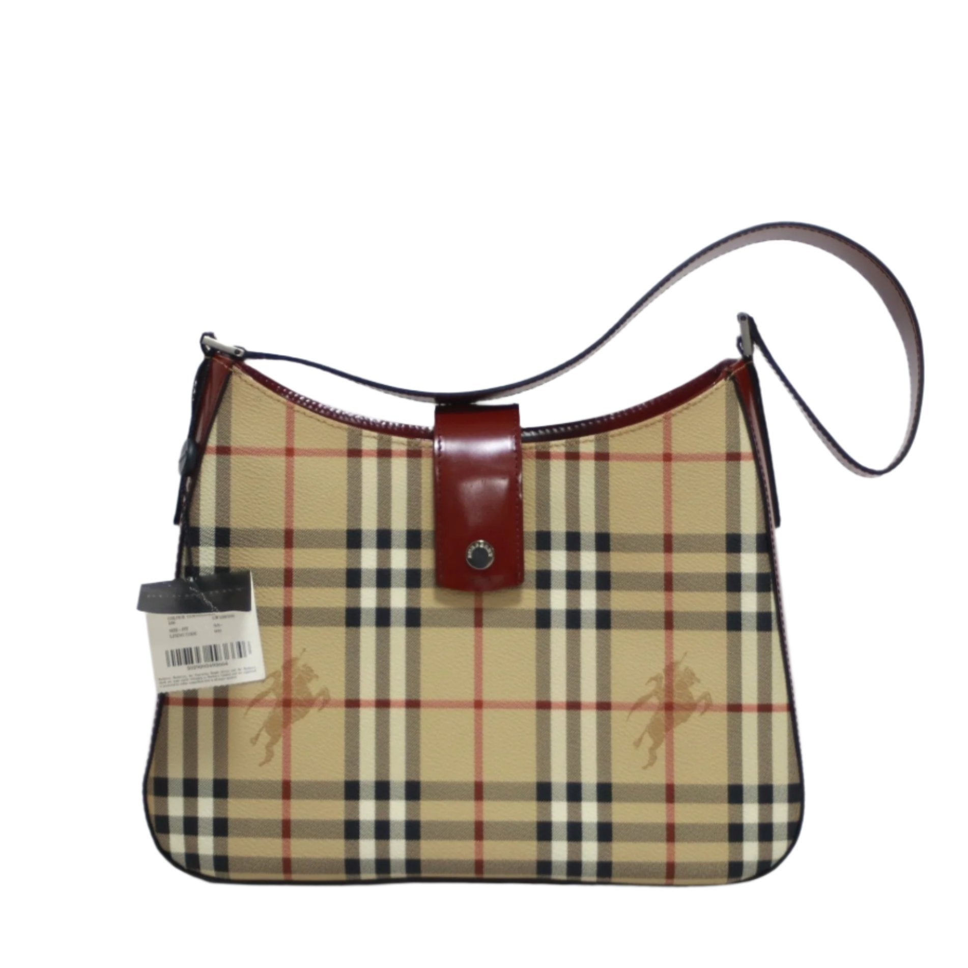 Burberry Shoulder Bag Beige and Red Used