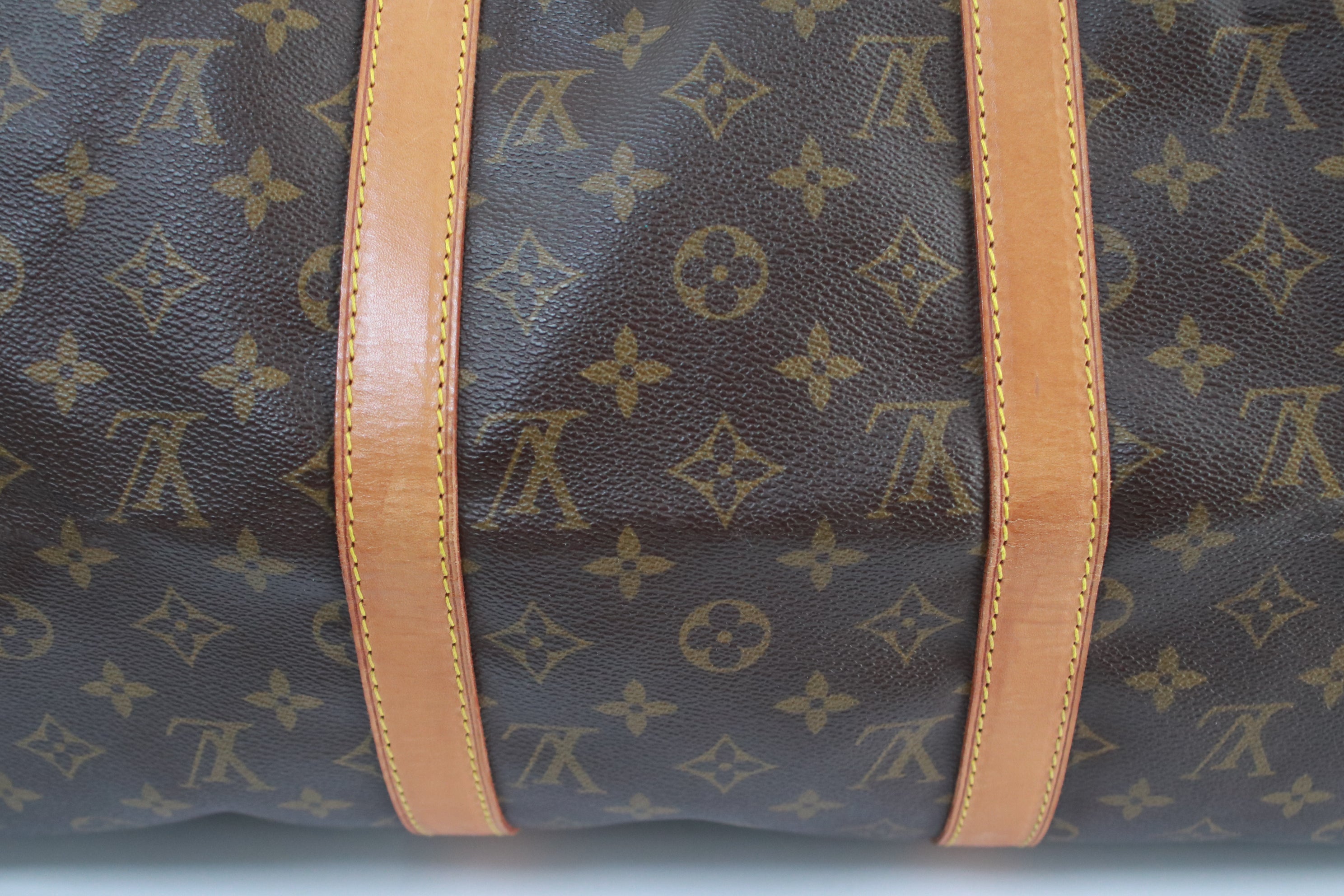 Louis Vuitton Keepall Bandoulière 50 Embossed Lv Duffle Bag
