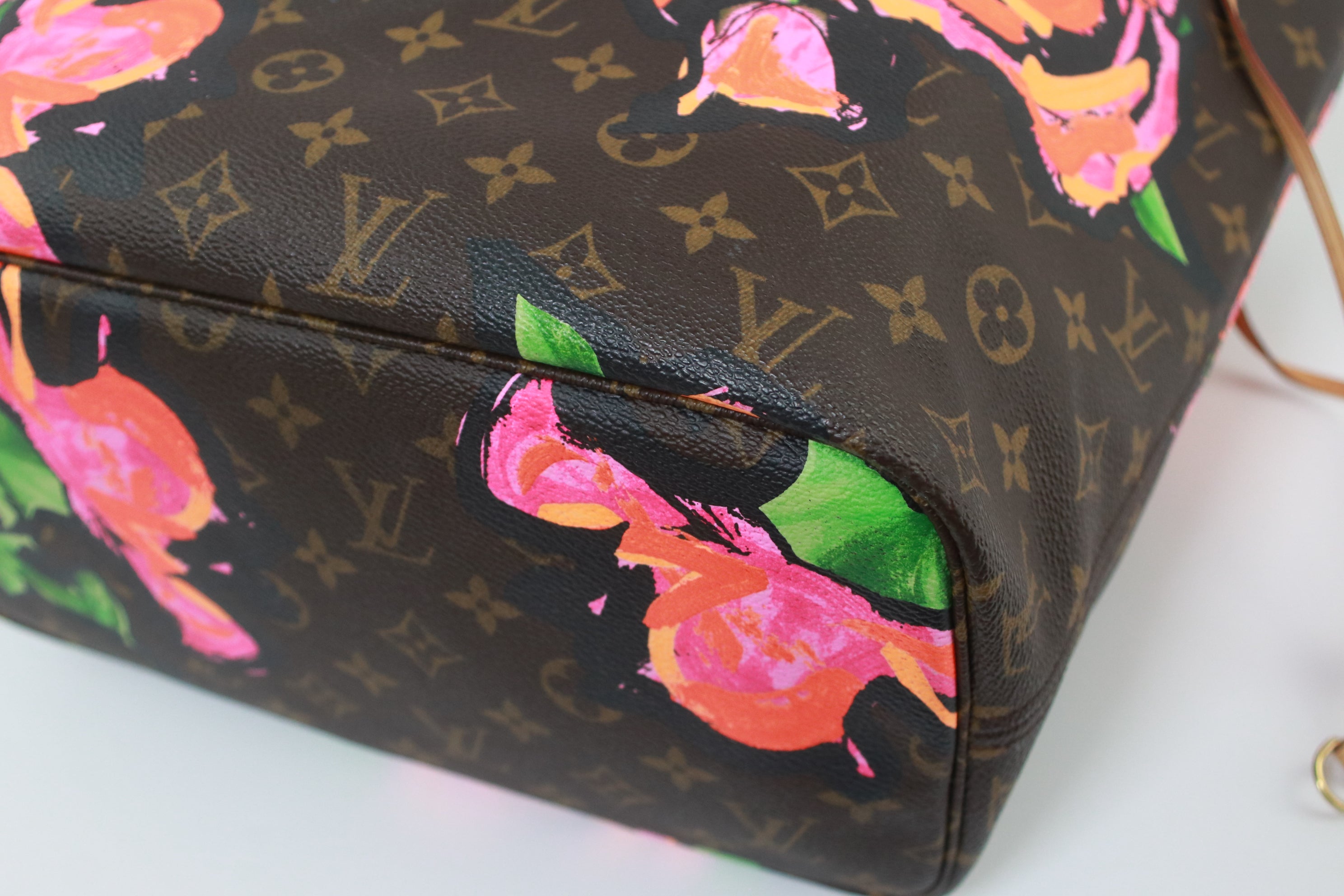 Louis Vuitton Neverfull MM Stephen Sprouse roses Limited Edition Used