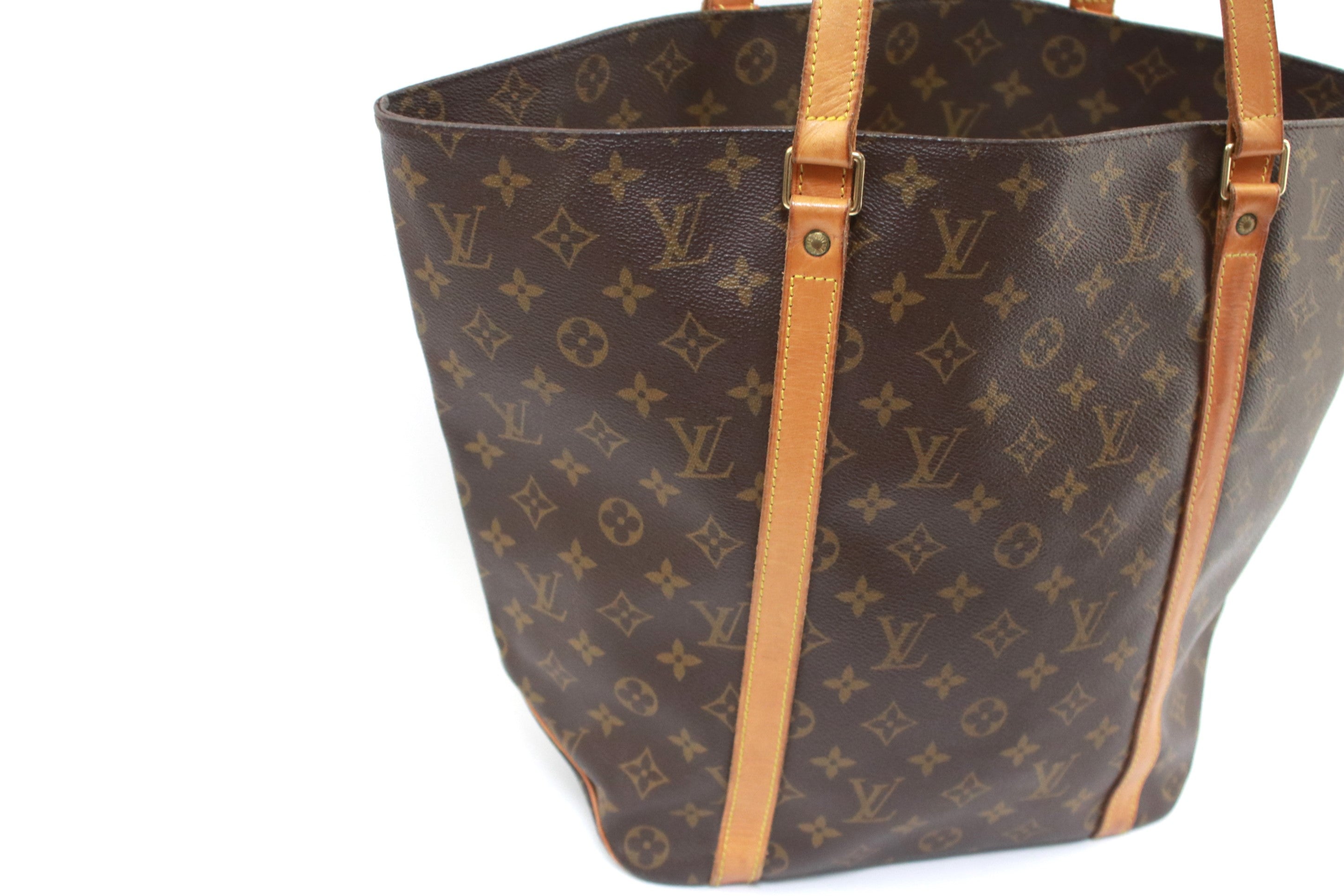 Louis Vuitton Sac Shopping Shoulder Tote Bag Used (6872)