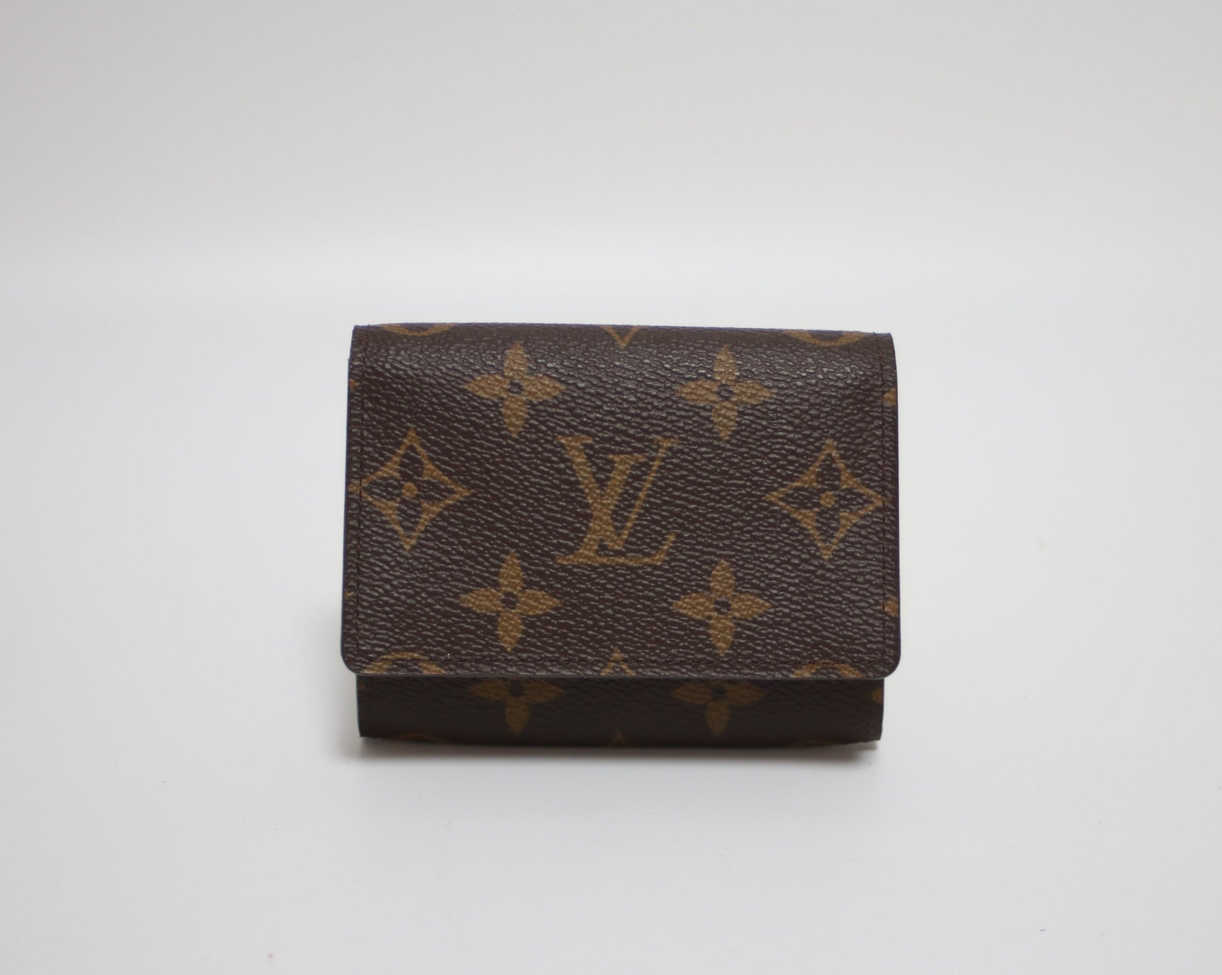 Louis Vuitton Card Case Monogram Used (7987)