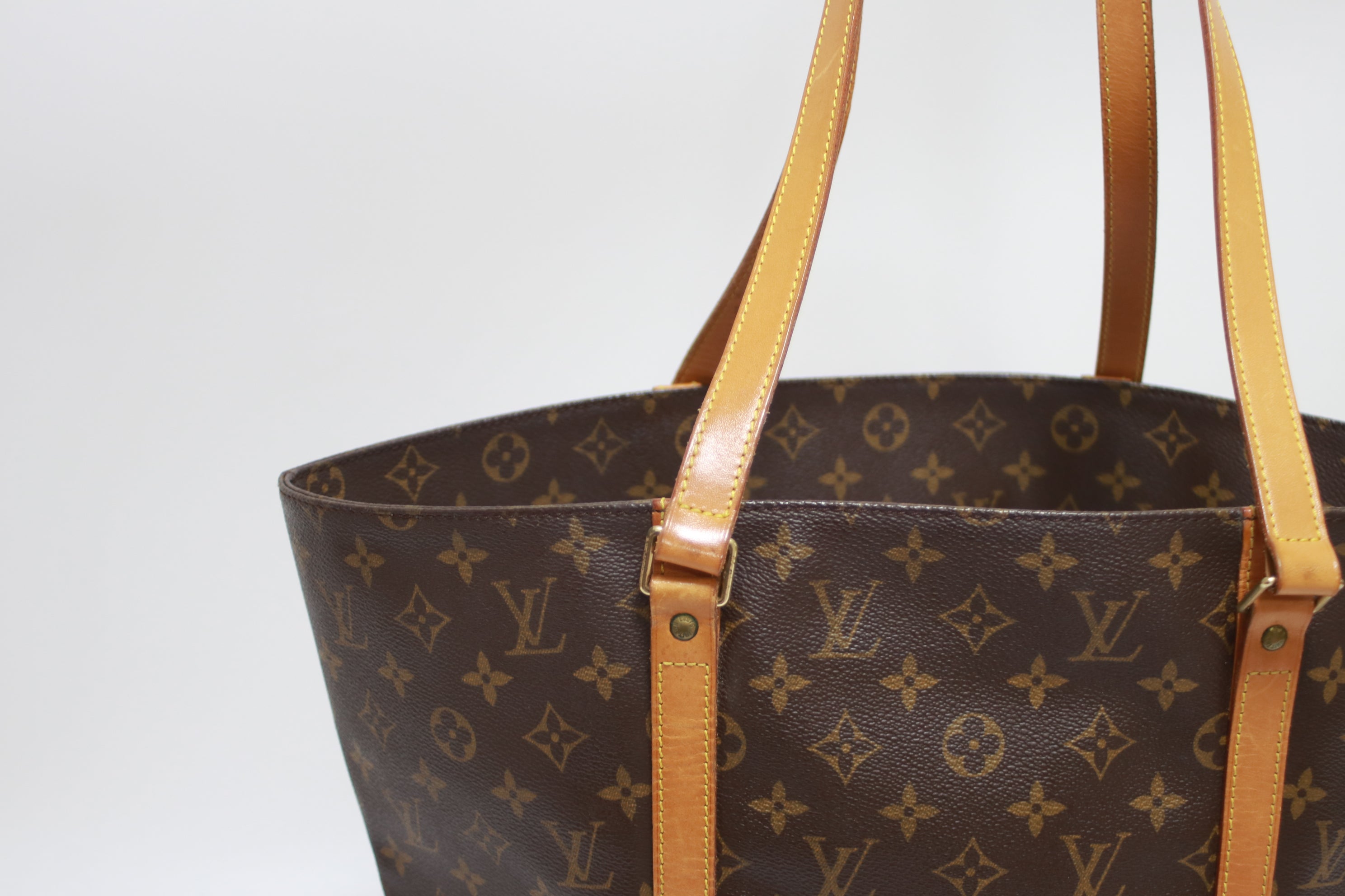 Louis Vuitton Sac Shopping Shoulder Tote Bag Used