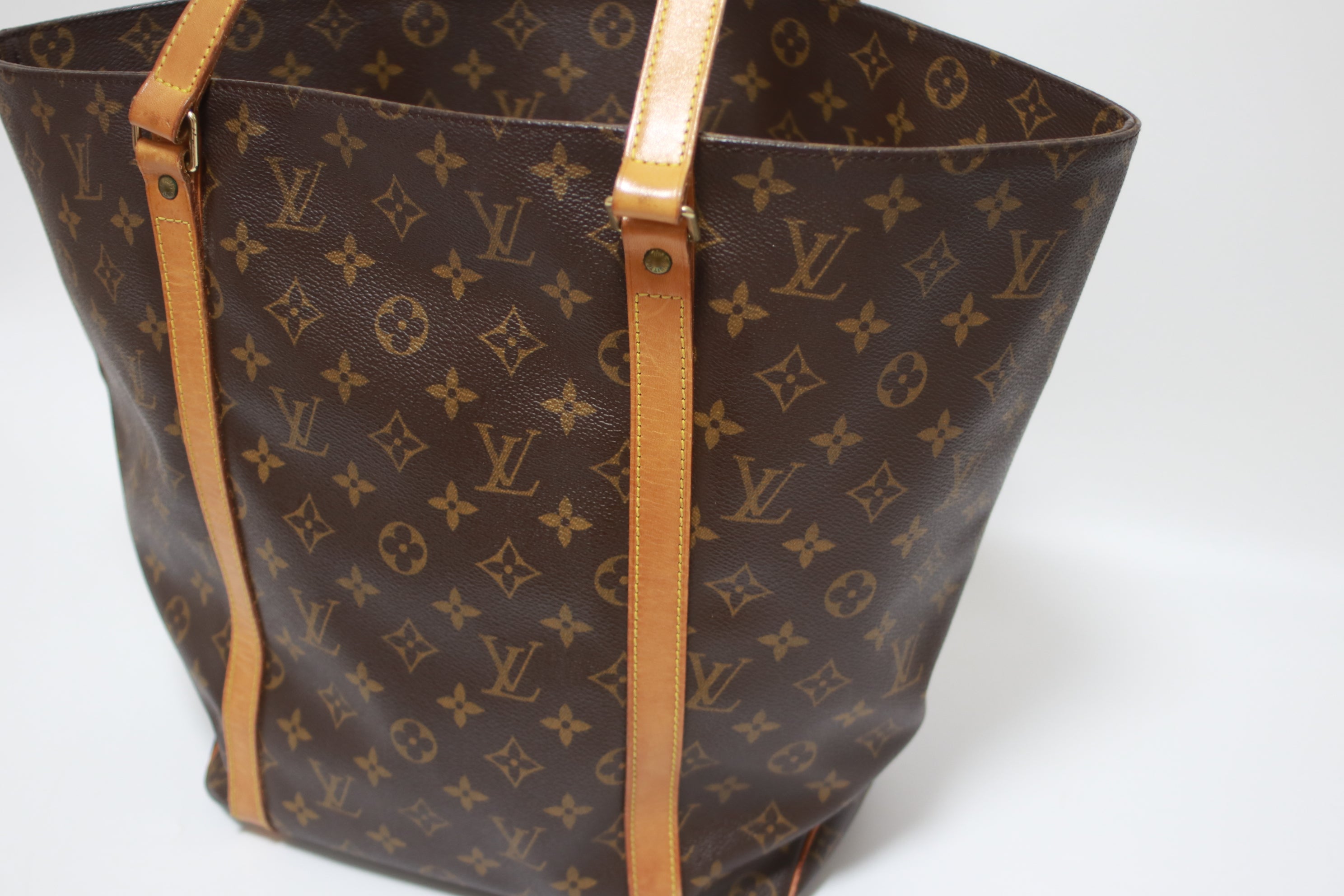 Louis Vuitton Sac Shopping Shoulder Tote Bag Used