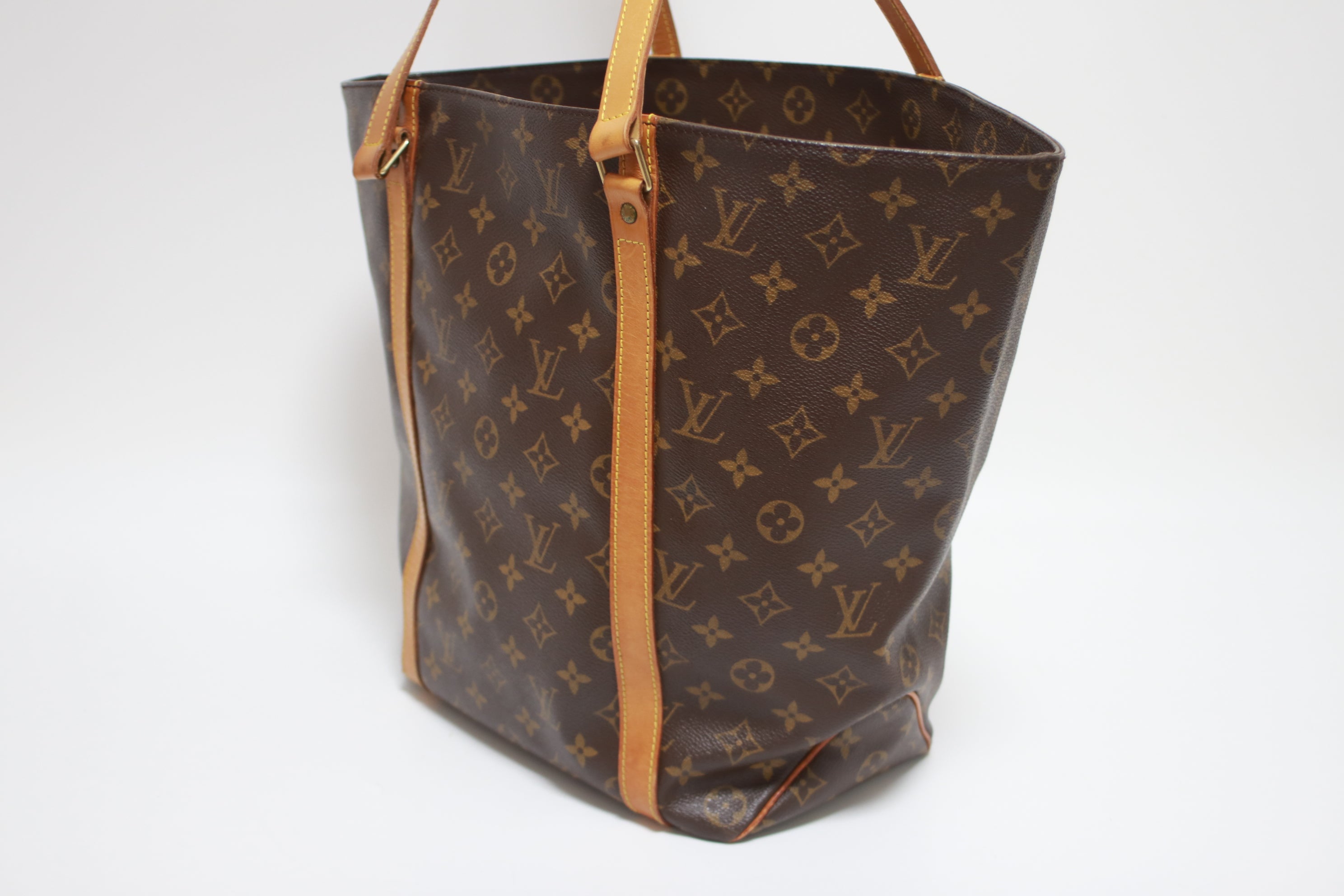 Louis Vuitton Sac Shopping Shoulder Tote Bag Used