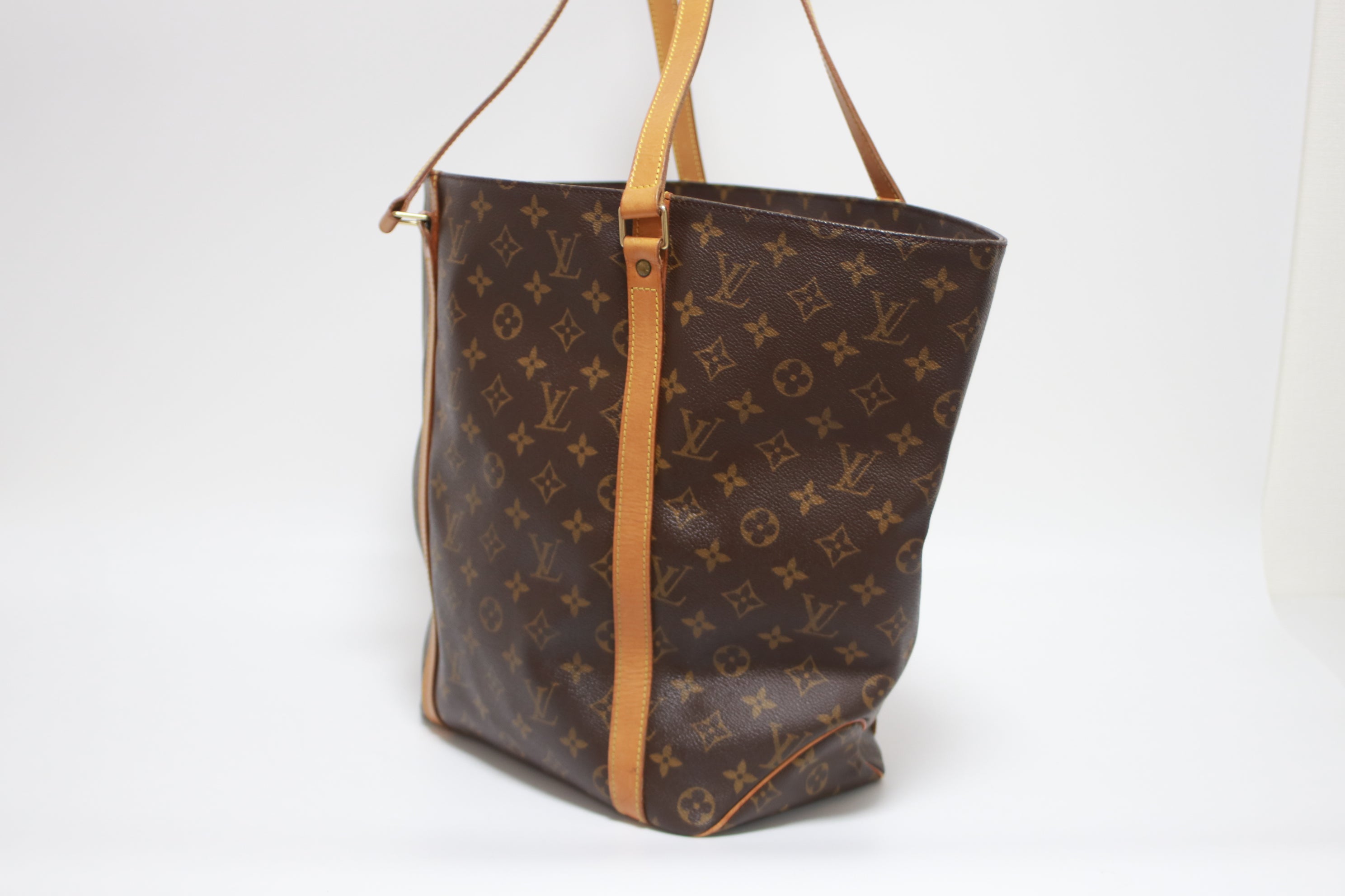 Louis Vuitton Sac Shopping Shoulder Tote Bag Used