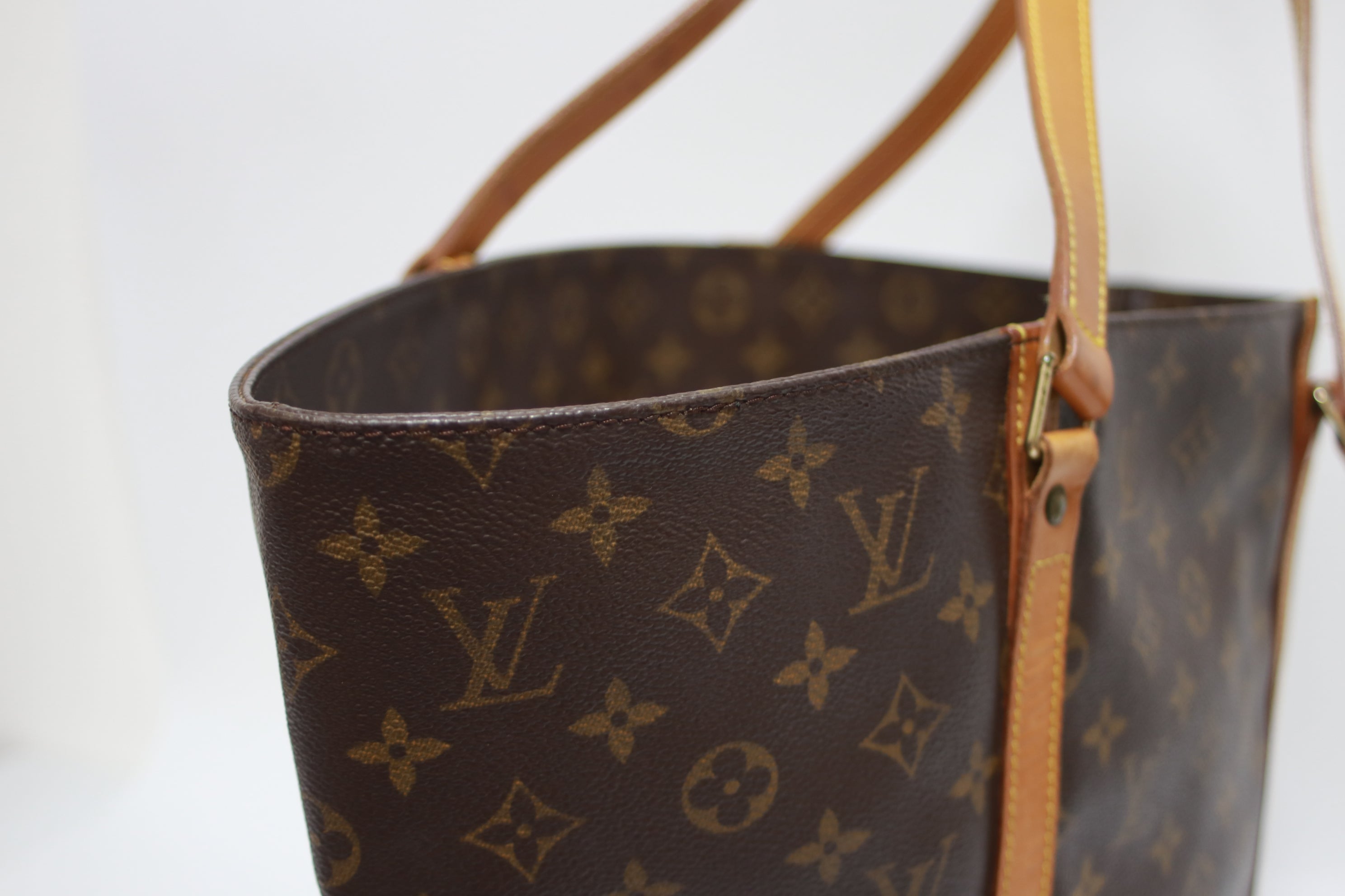 Louis Vuitton Sac Shopping Shoulder Tote Bag Used