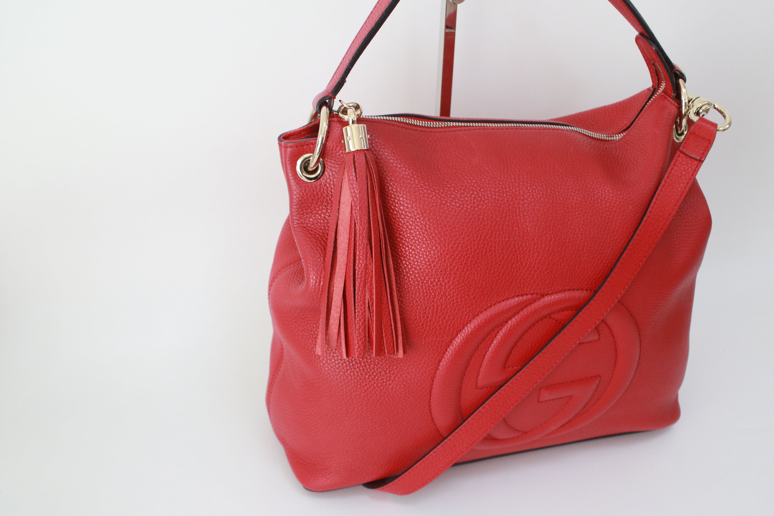 Gucci Soho Hobo Two Way Shoulder Bag/Red Used (6923)
