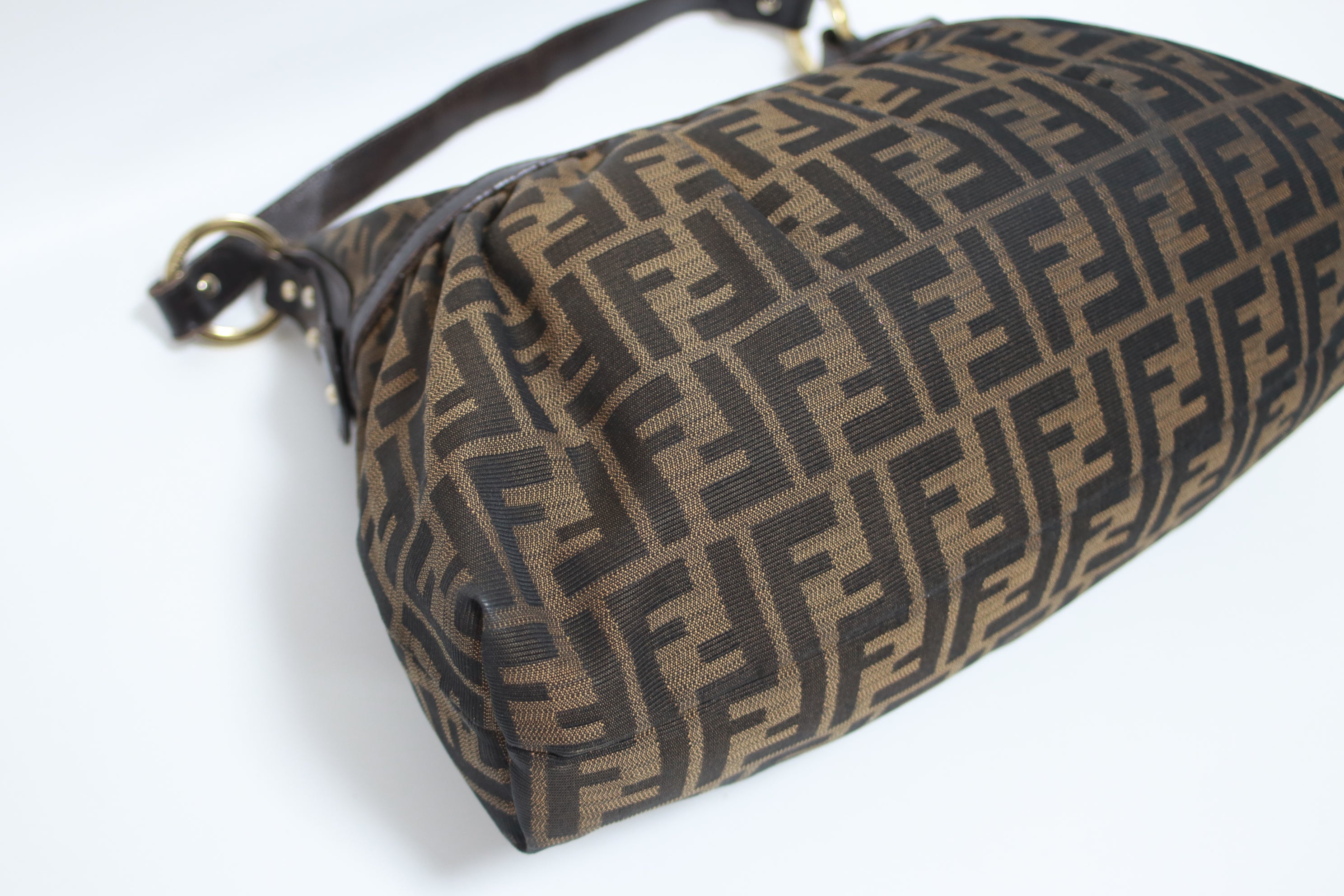 Fendi Zucca Shoulder Bag Used (8023)