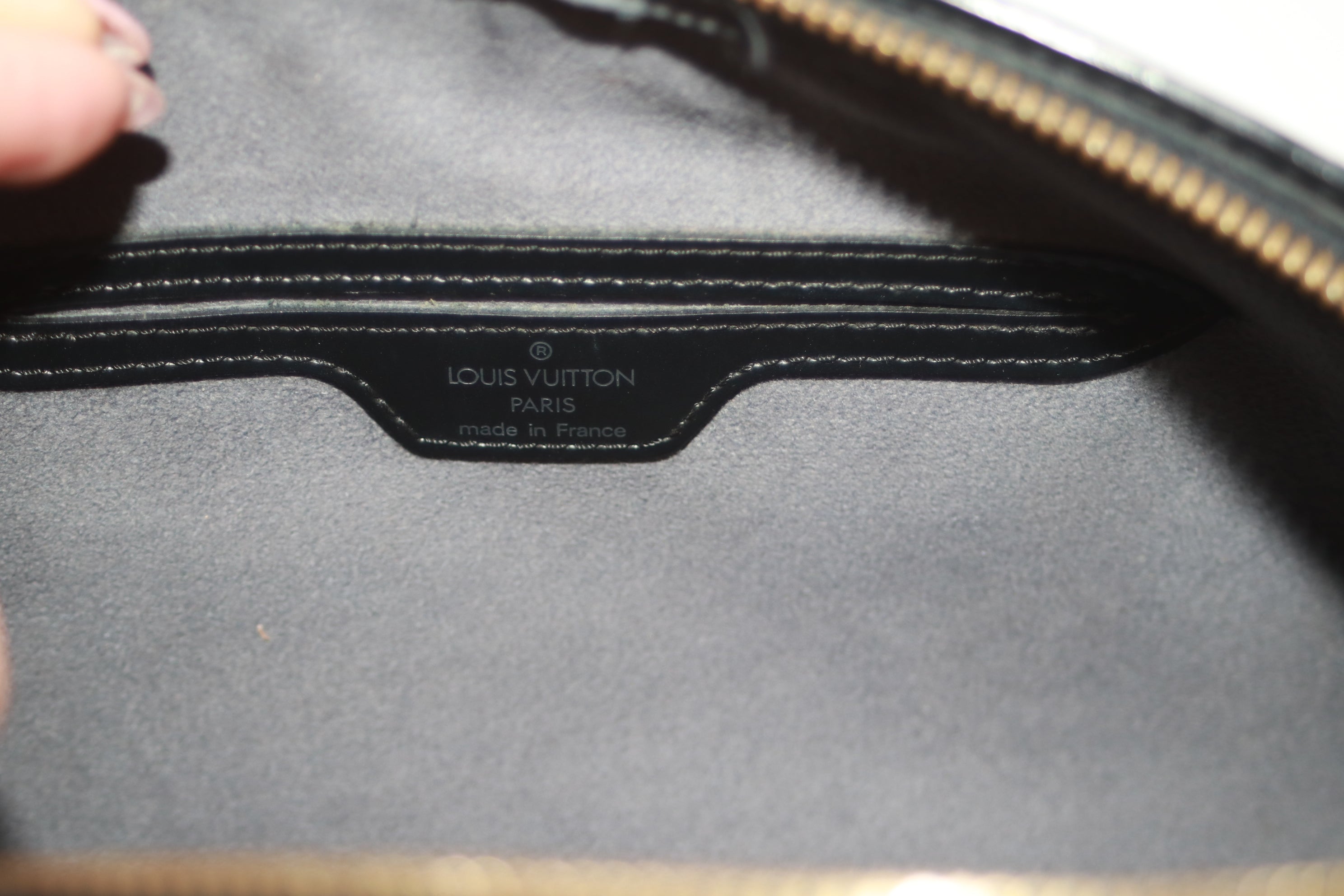 Louis Vuitton Soufflot Epi Black Leather Handbag Used (8060)