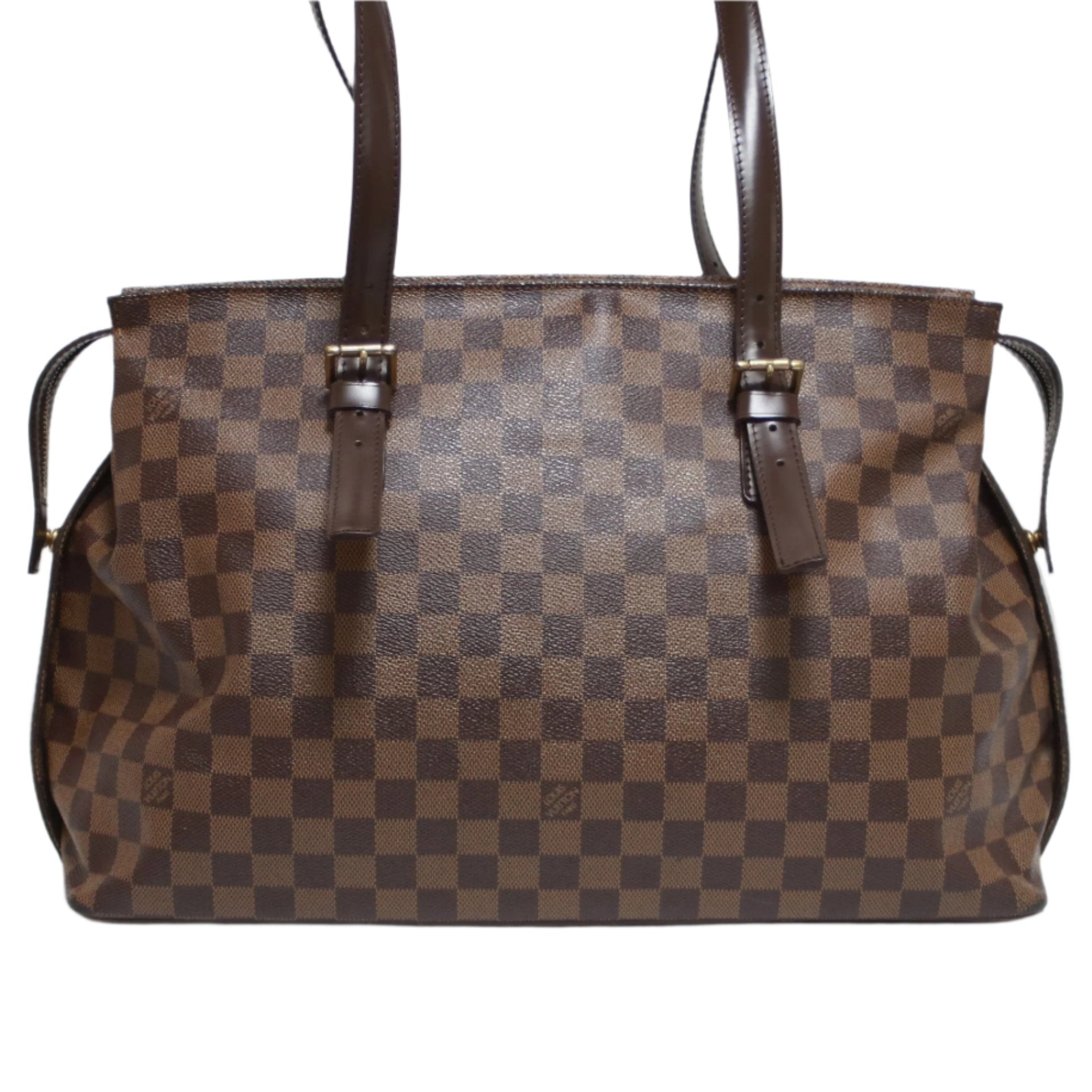 Louis Vuitton Chelsea Damier Ebene Shoulder Tote Bag Used