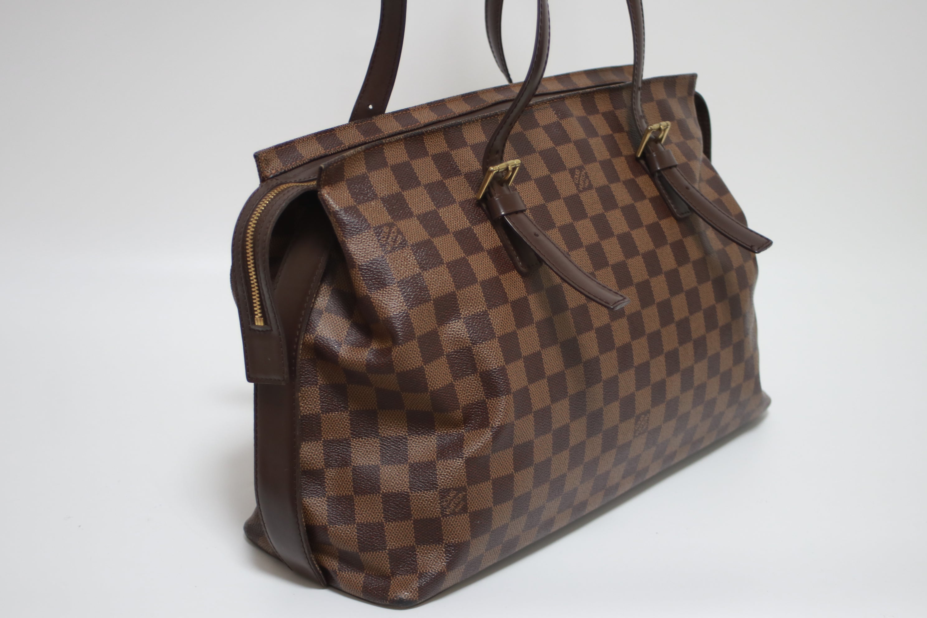 Louis Vuitton Chelsea Damier Ebene Shoulder Tote Bag Used