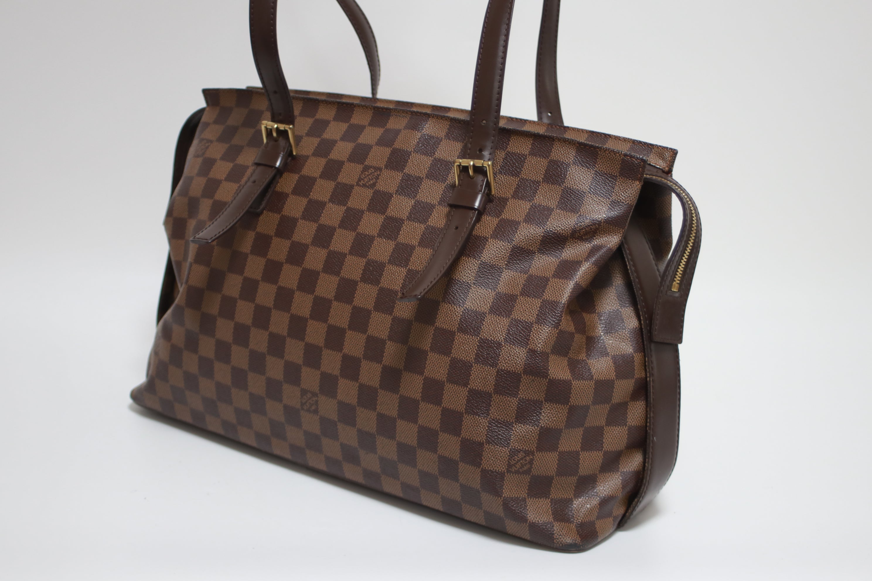 Louis Vuitton Chelsea Damier Ebene Shoulder Tote Bag Used