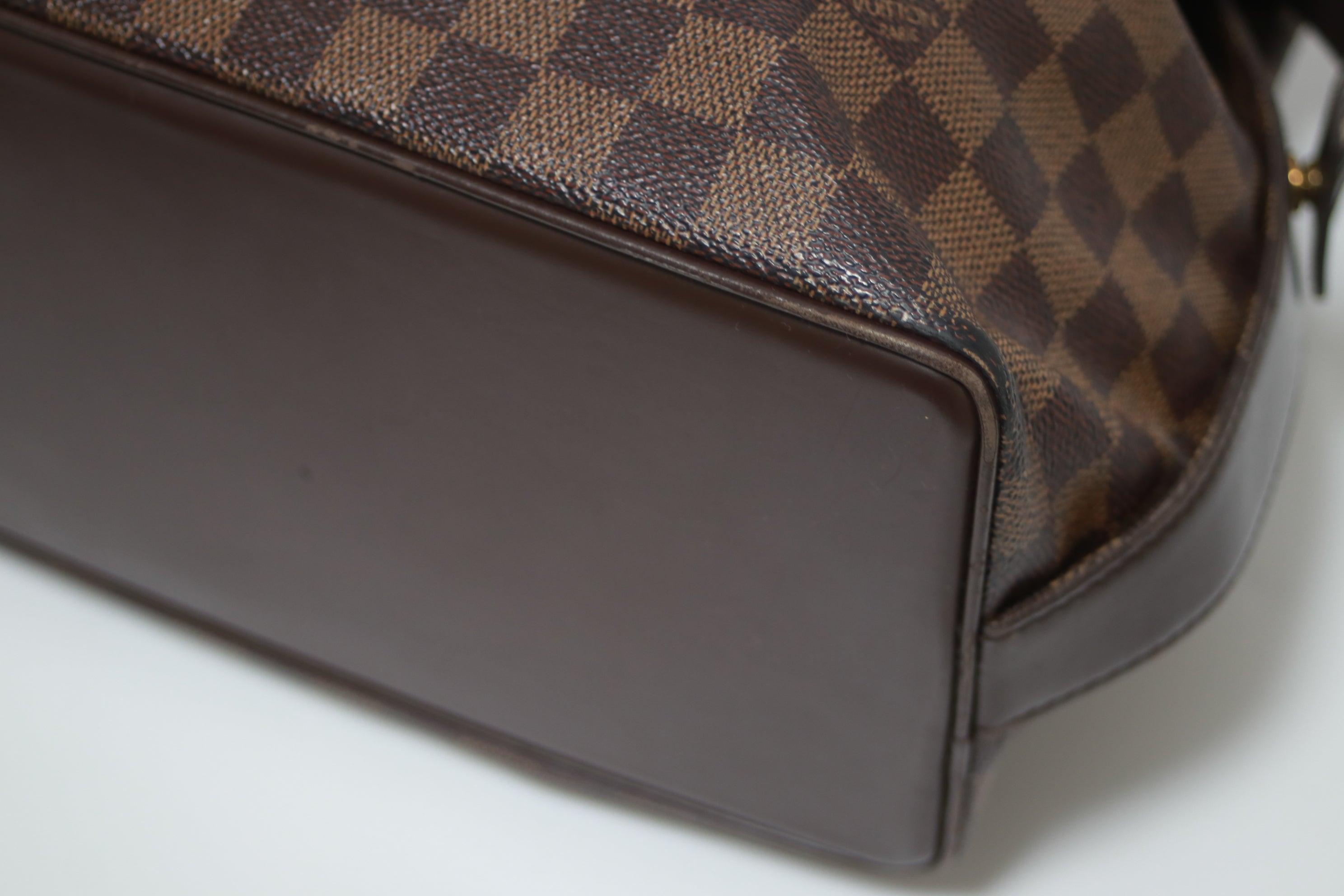 Louis Vuitton Chelsea Damier Ebene Shoulder Tote Bag Used (8056)