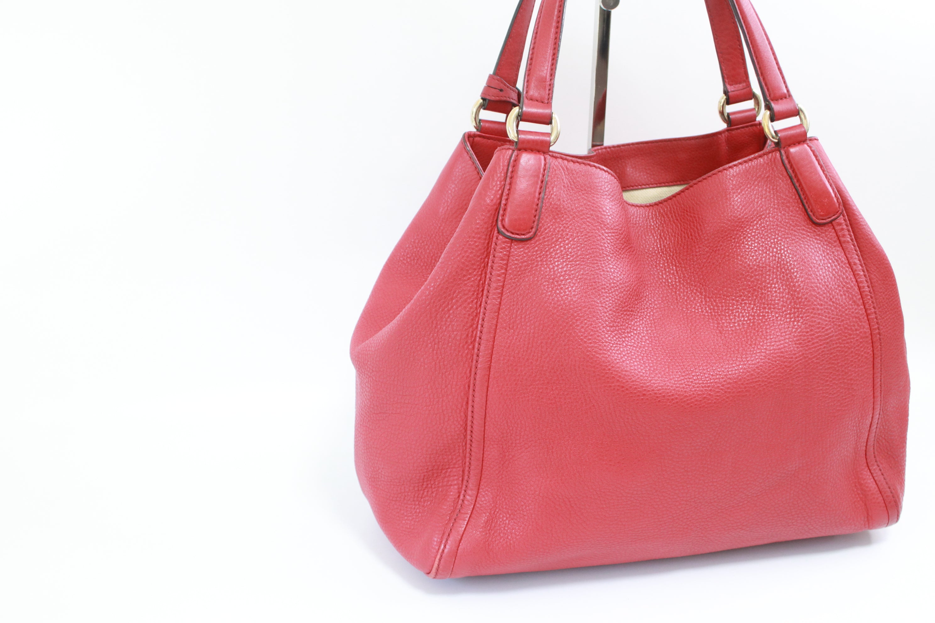 Gucci Soho Handbag Red Used (7066)