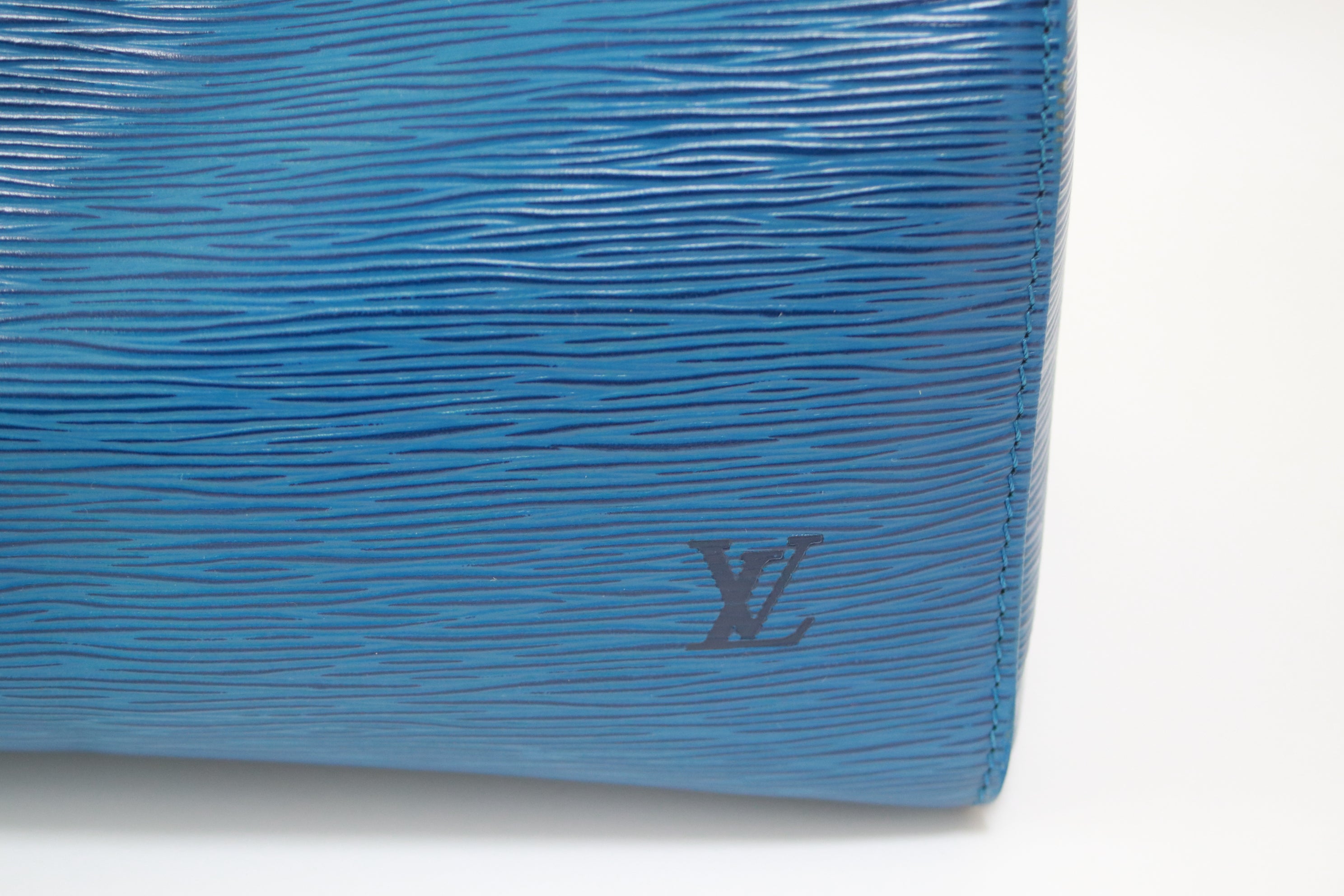 Louis Vuitton Speedy 30 Epi Blue Handbag Used (6842)