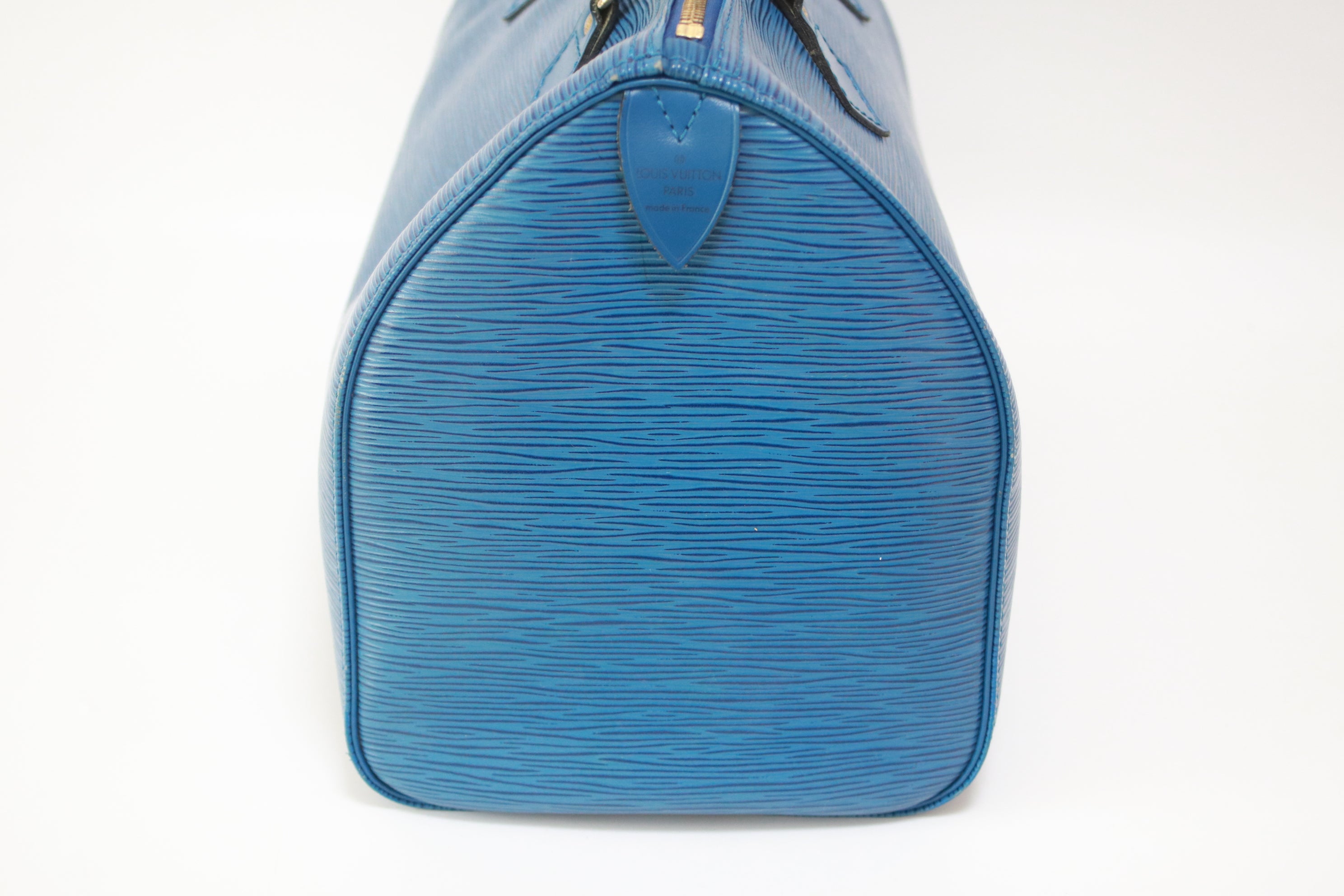 Louis Vuitton Speedy 30 Epi Blue Handbag Used (6842)