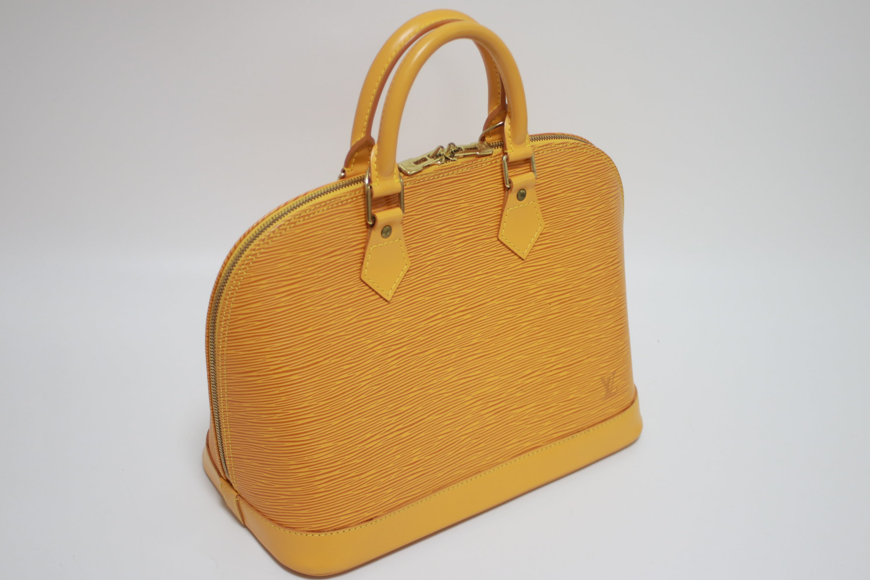 Louis Vuitton Alma Epi Handbag Yellow Used