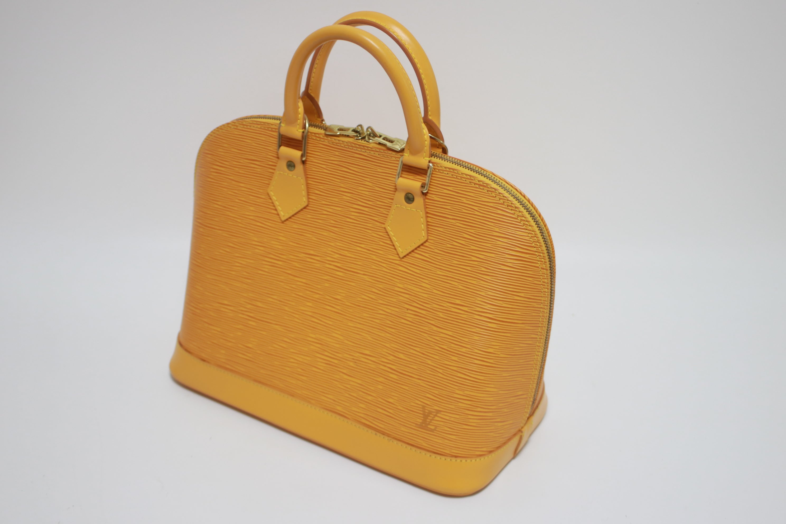 Louis Vuitton Alma Epi Handbag Yellow Used