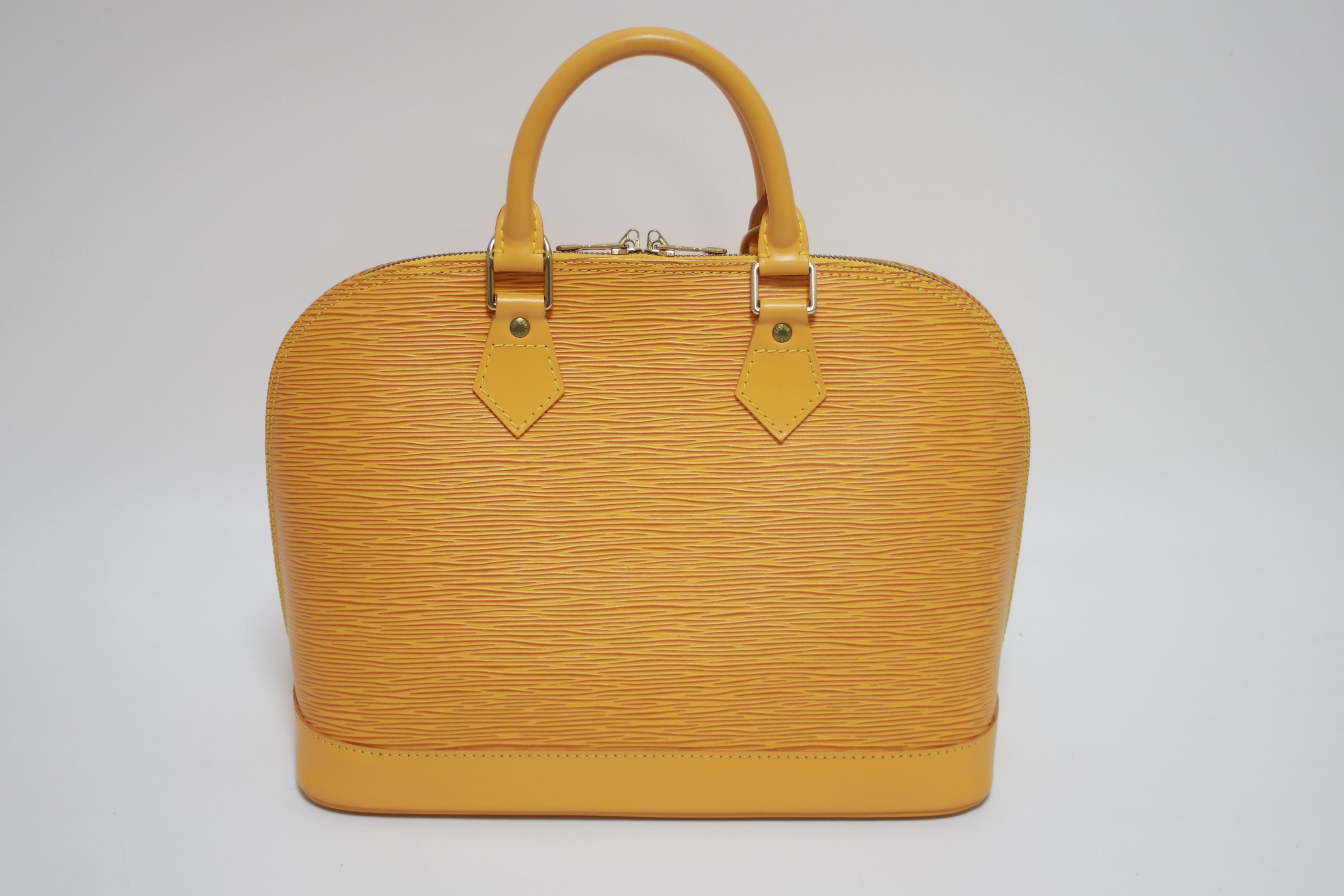 Louis Vuitton Alma Epi Handbag Yellow Used