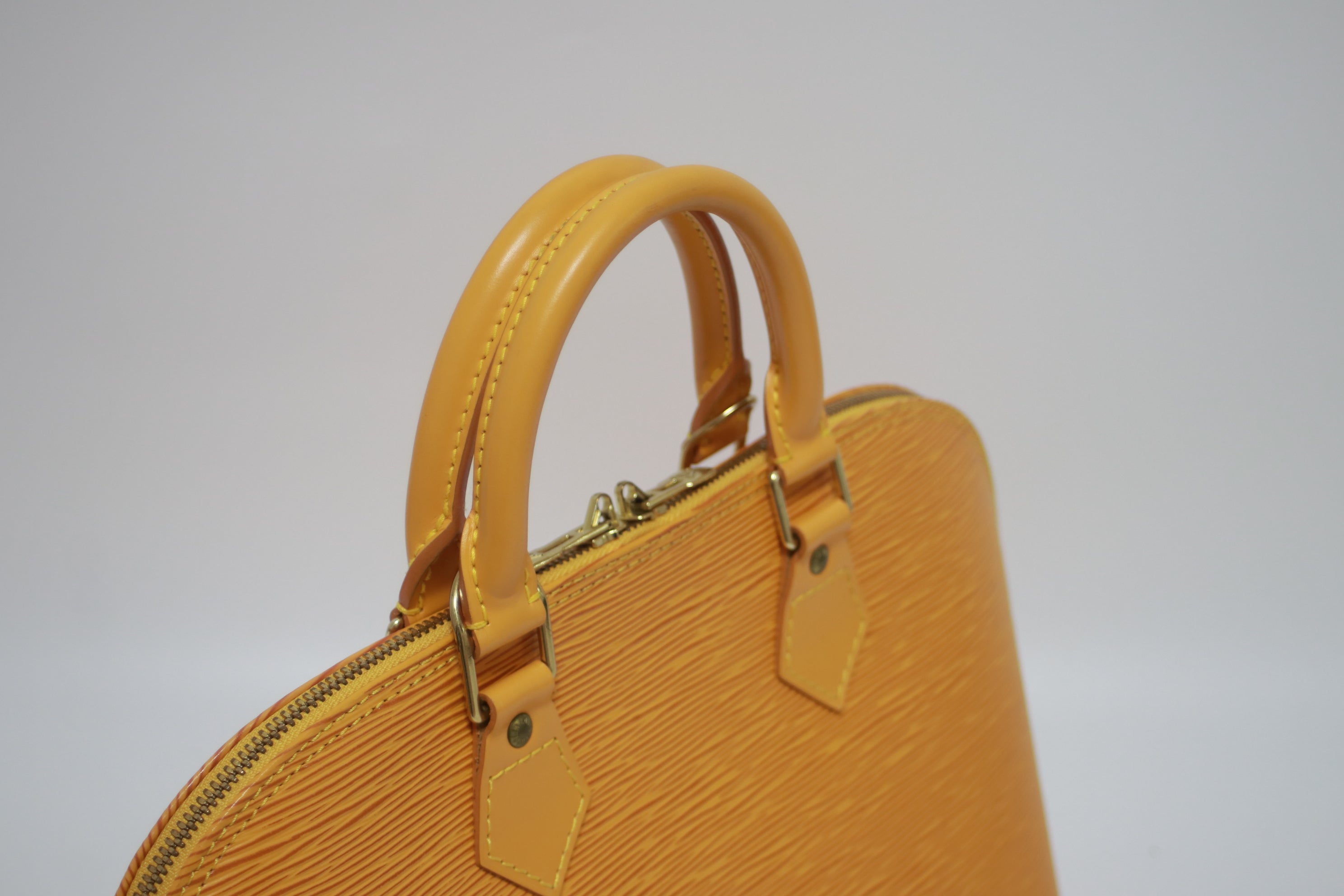 Louis Vuitton Alma Epi Handbag Yellow Used