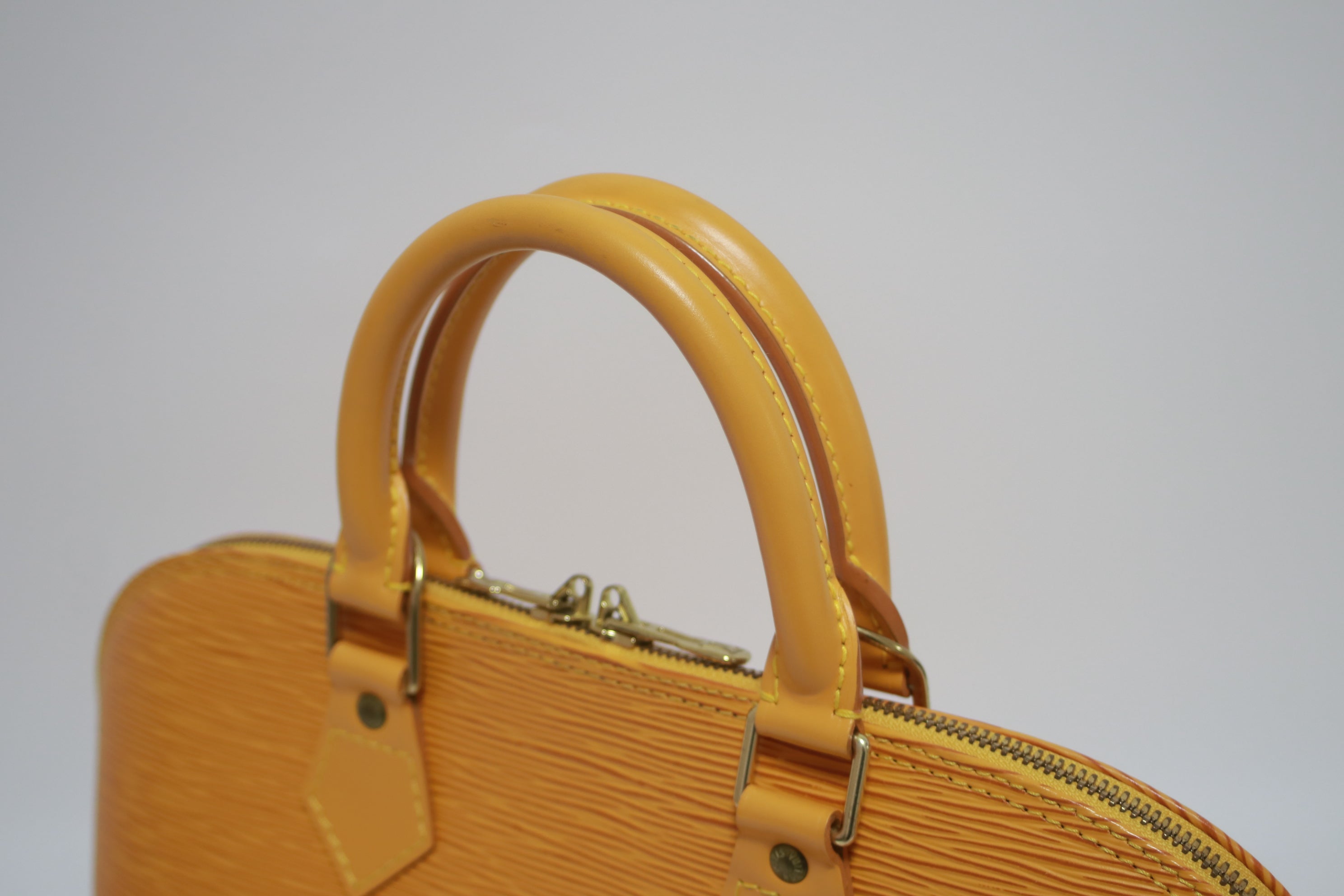 Louis Vuitton Alma Epi Handbag Yellow Used