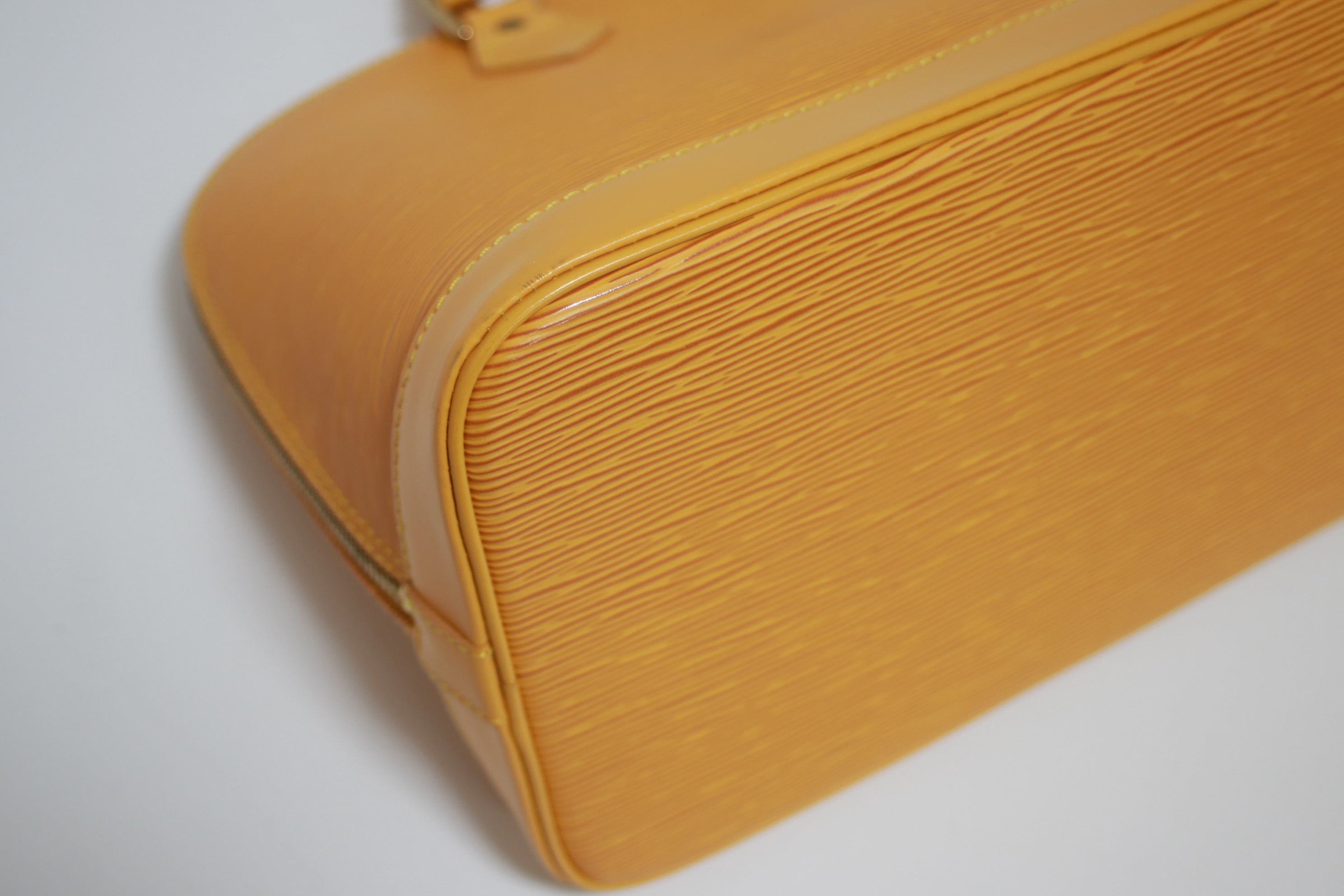 Louis Vuitton Alma Epi Handbag Yellow Used