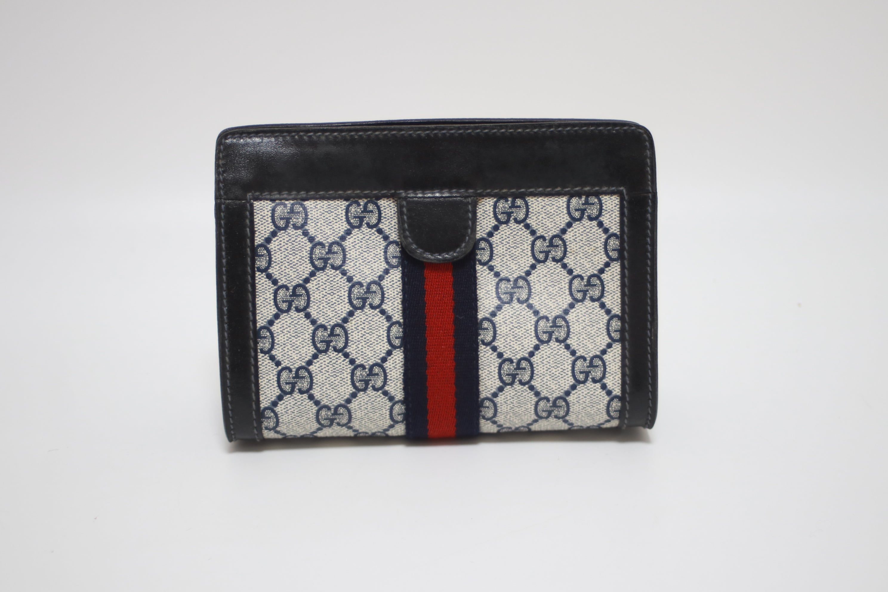 Gucci Leather Clutch Black Used (8088)