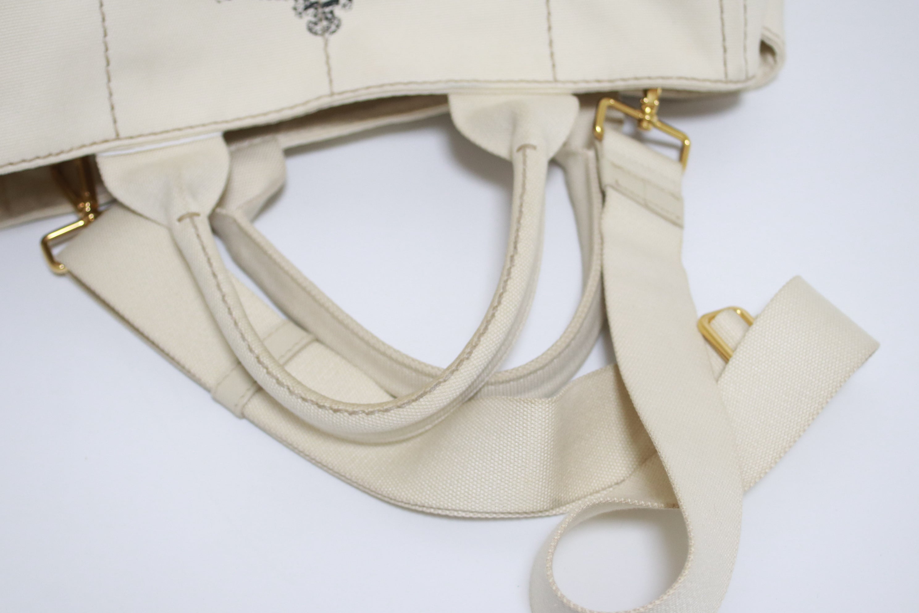 Prada Canapa Shoulder Bag Large Used (6986)