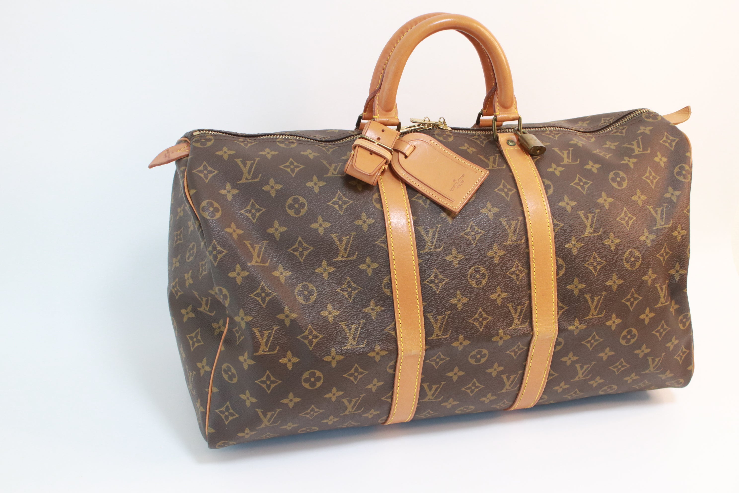Authentic Louis Vuitton shopping bag repurposed