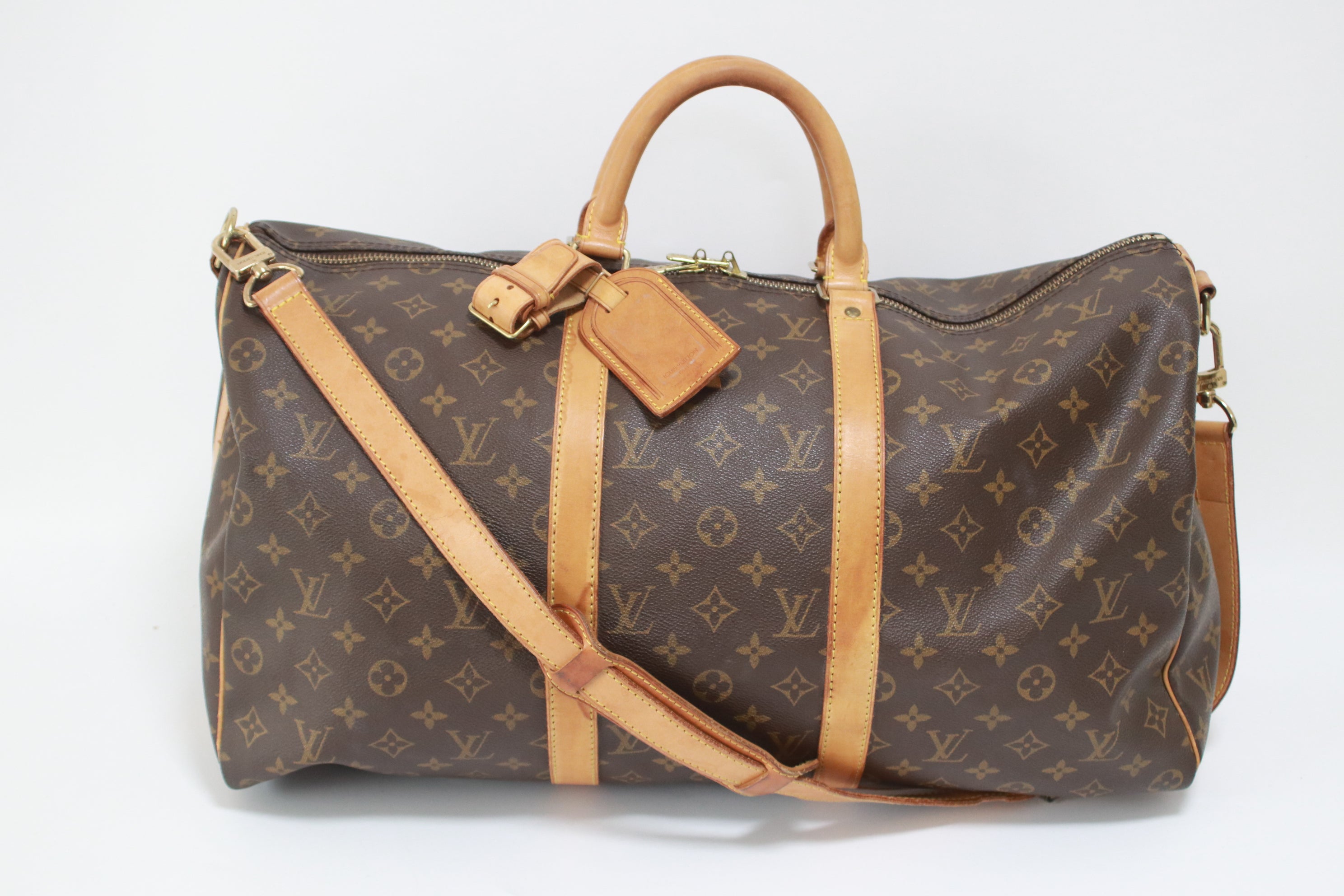 FWRD Renew Louis Vuitton Keepall Bandouliere 50 Boston Bag in