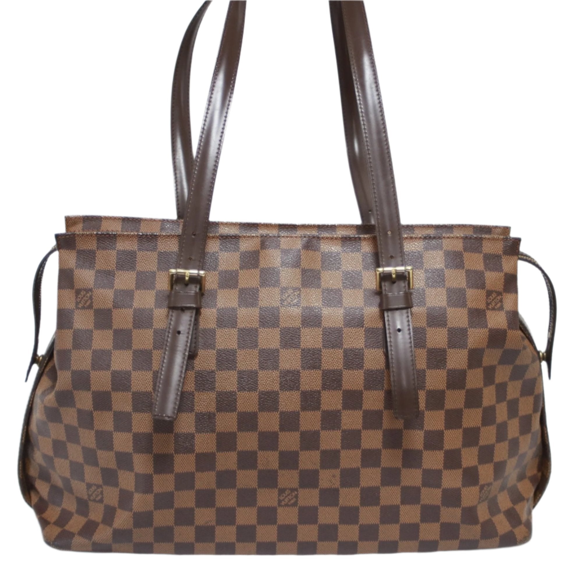 Louis Vuitton Chelsea Damier Ebene Shoulder Tote Bag Used