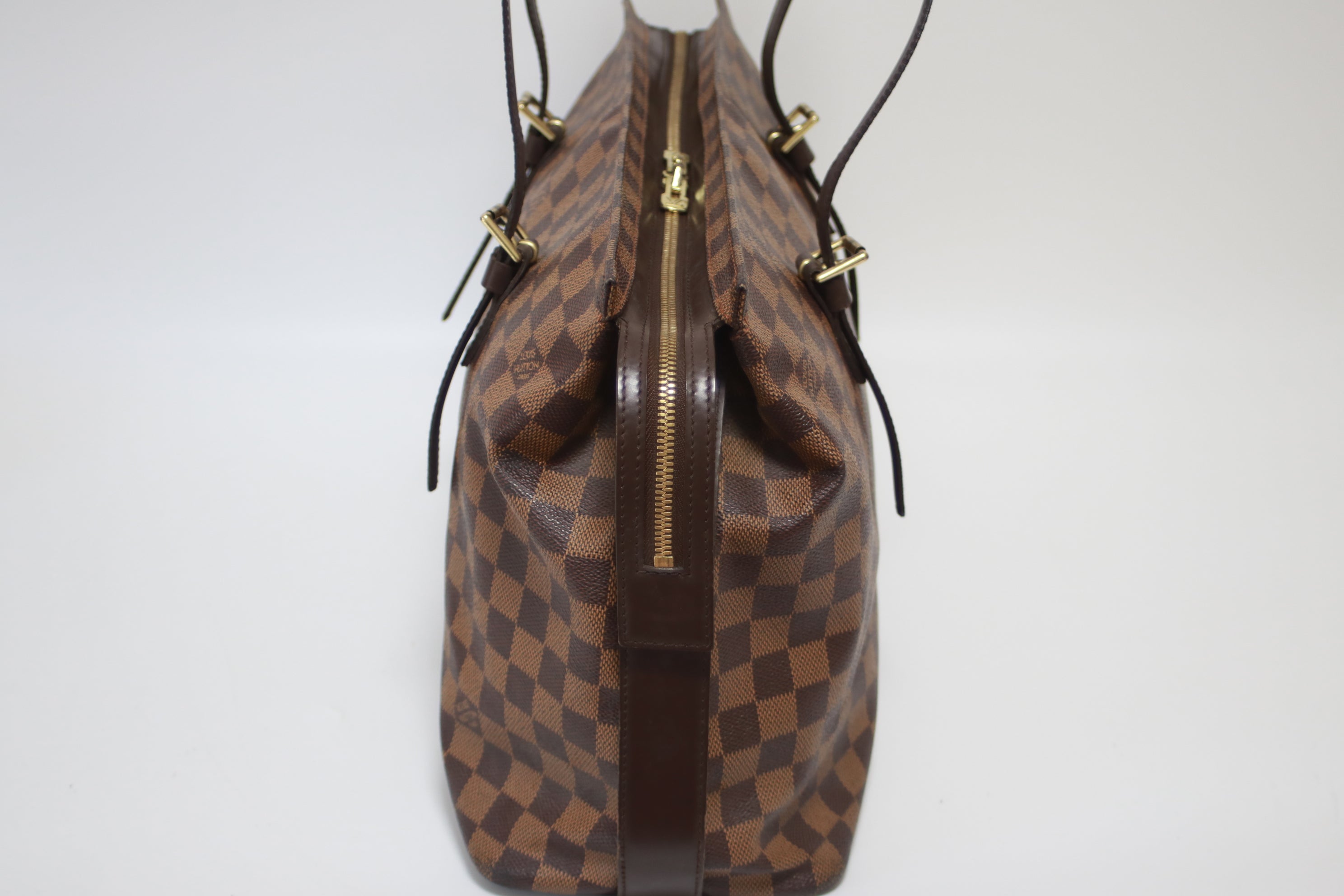 Louis Vuitton Chelsea Damier Ebene Shoulder Tote Bag Used (8102)