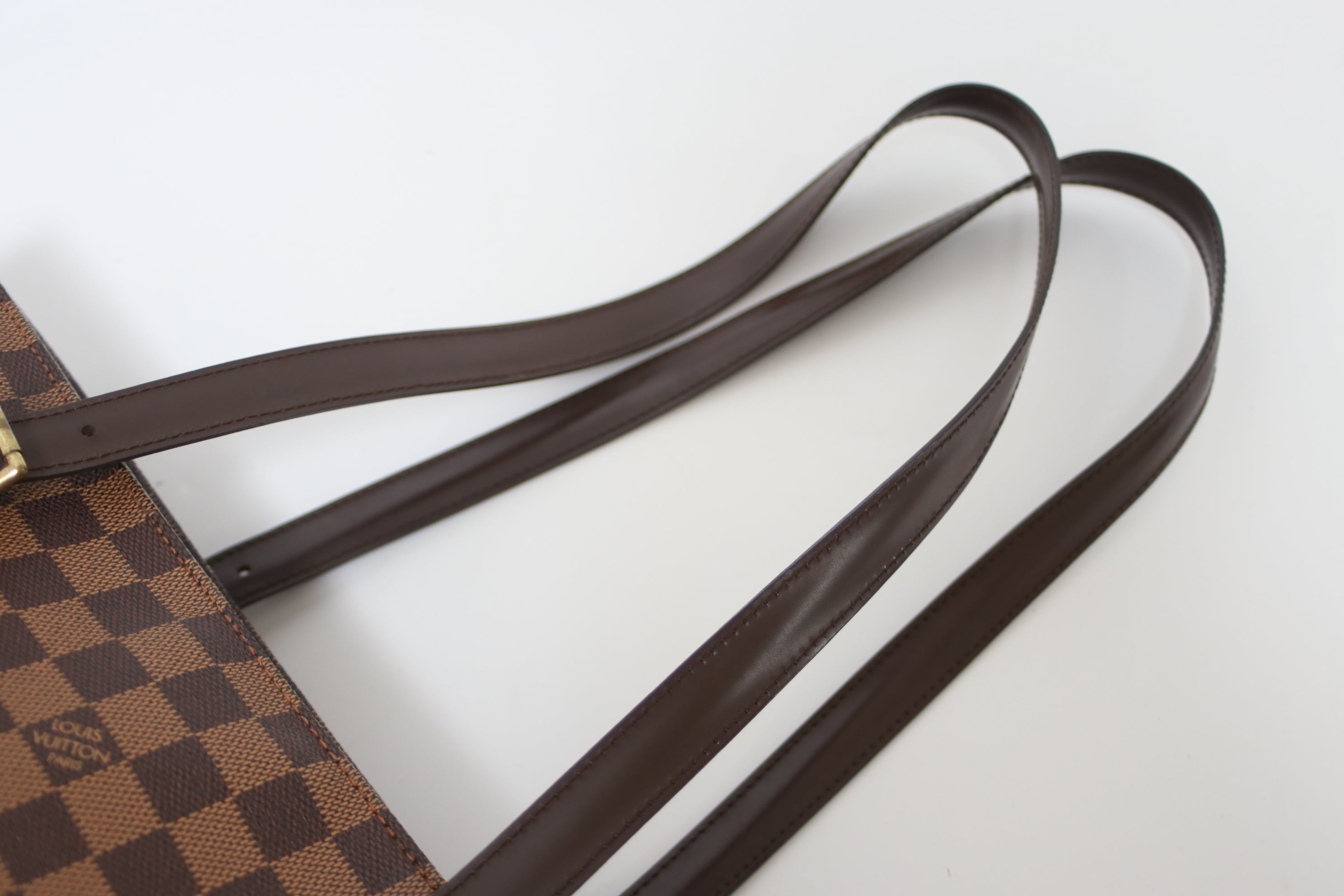 Louis Vuitton Chelsea Damier Ebene Shoulder Tote Bag Used (8102)