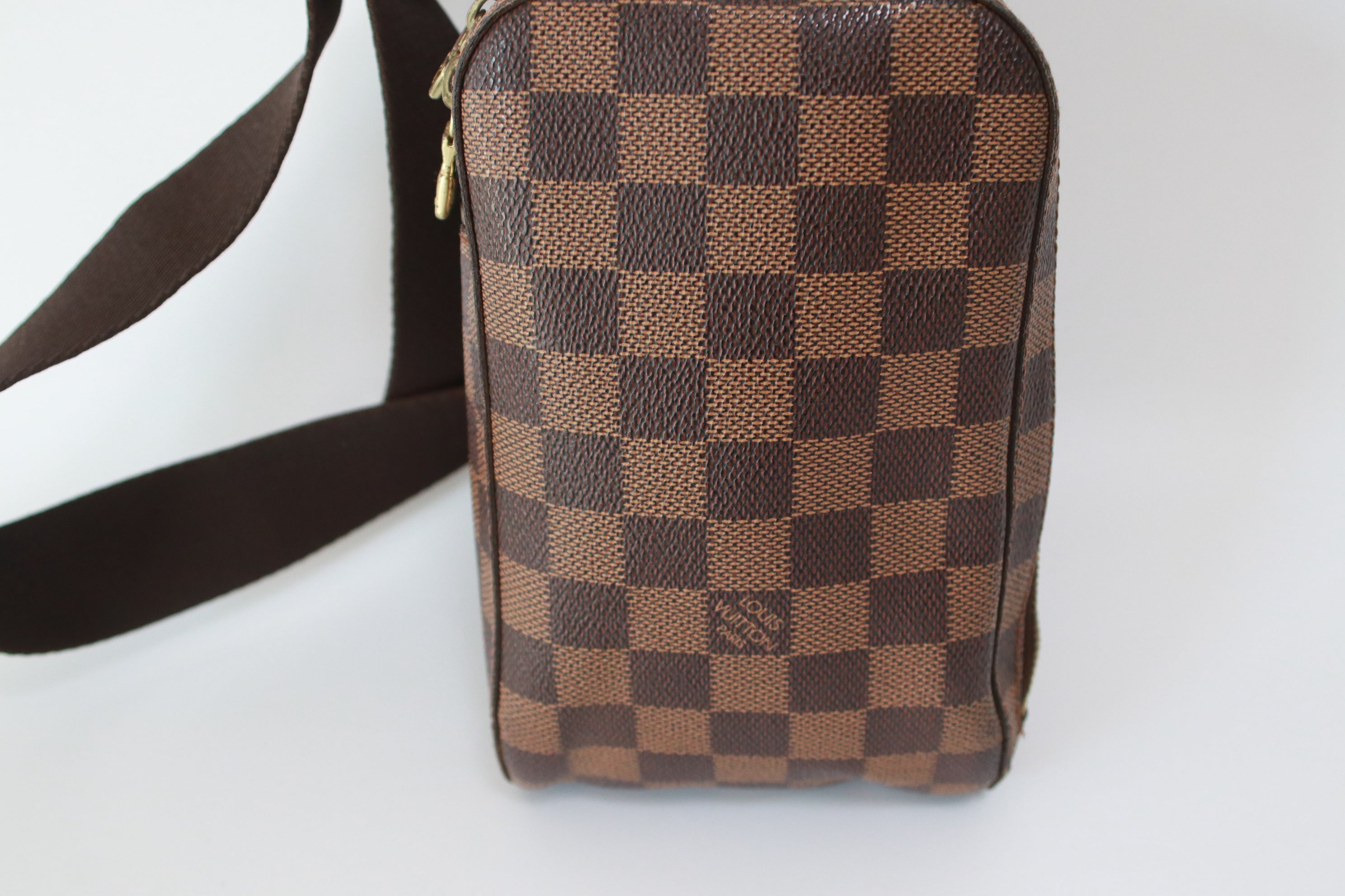 Shop for Louis Vuitton Damier Ebene Canvas Leather Geronimos Crossbody Bag  - Shipped from USA