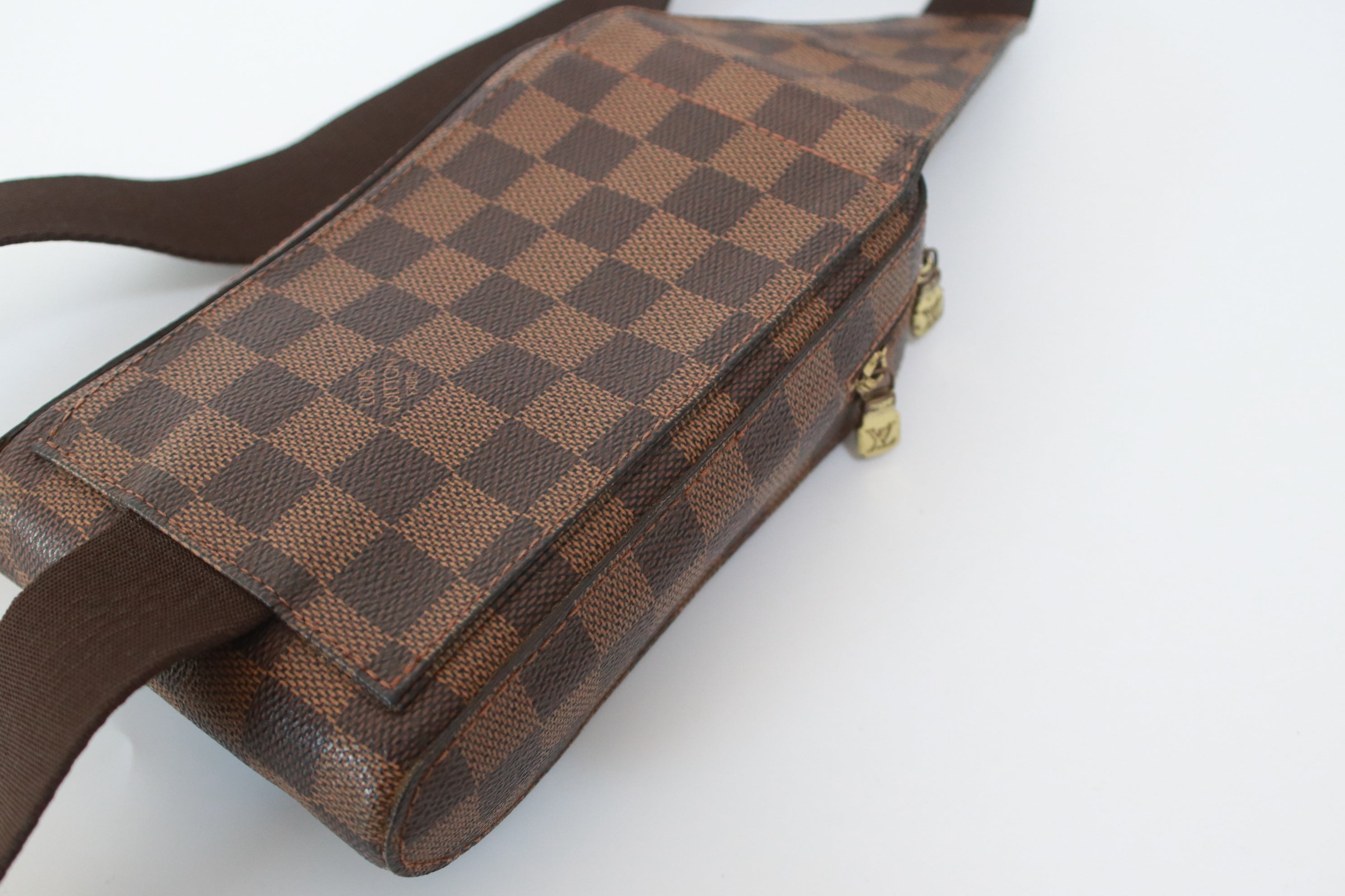Shop for Louis Vuitton Damier Ebene Canvas Leather Geronimos Crossbody Bag  - Shipped from USA