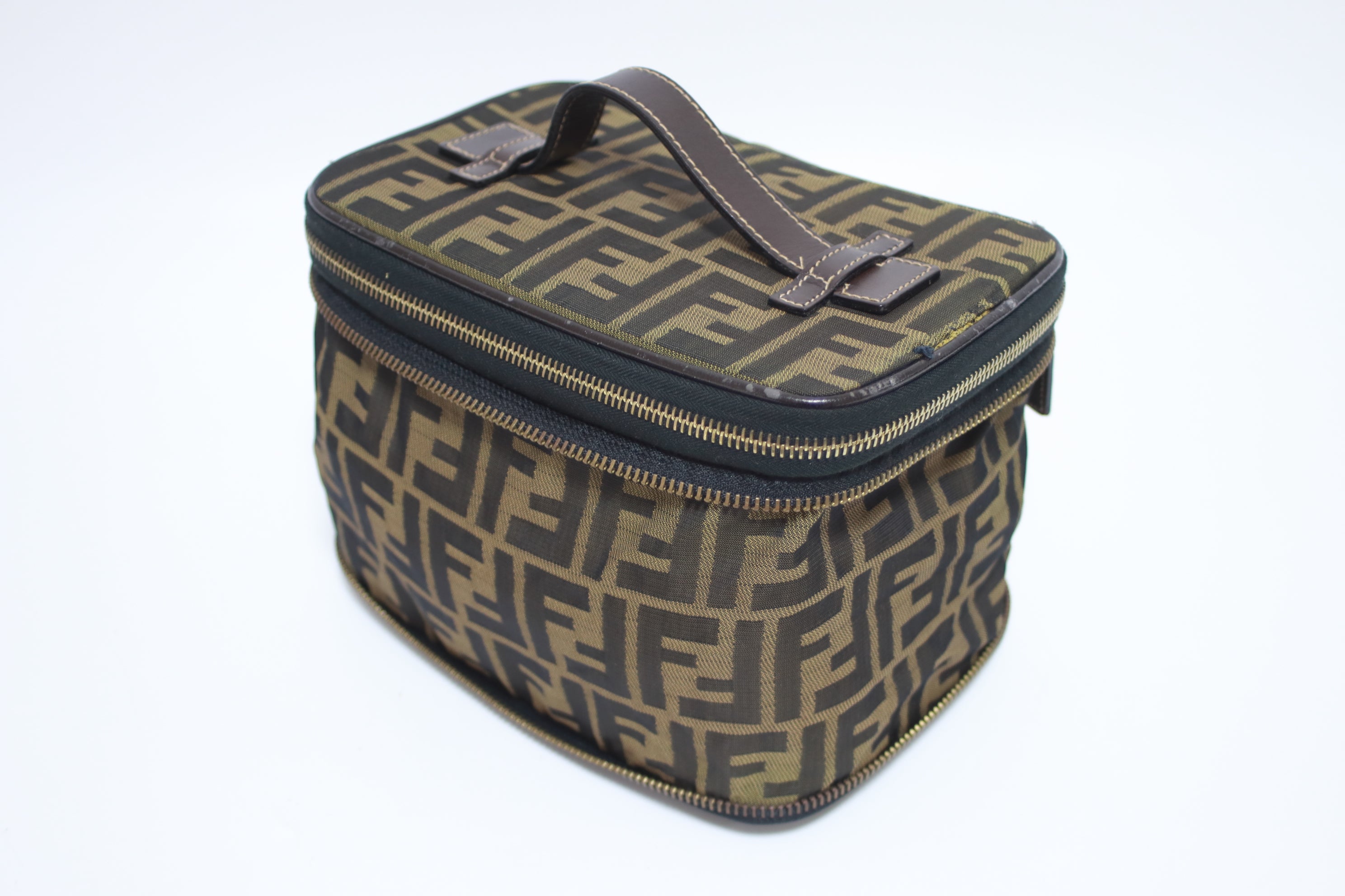 Fendi Zucca Vanity Case Used (8122)