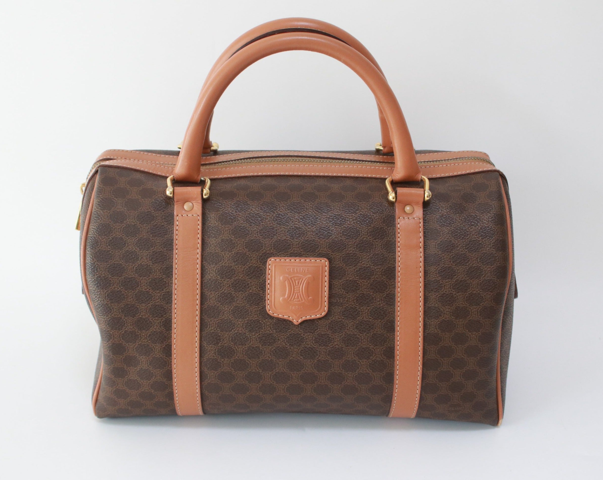 Celine Macadam Small Boston Handbag Used (7170)