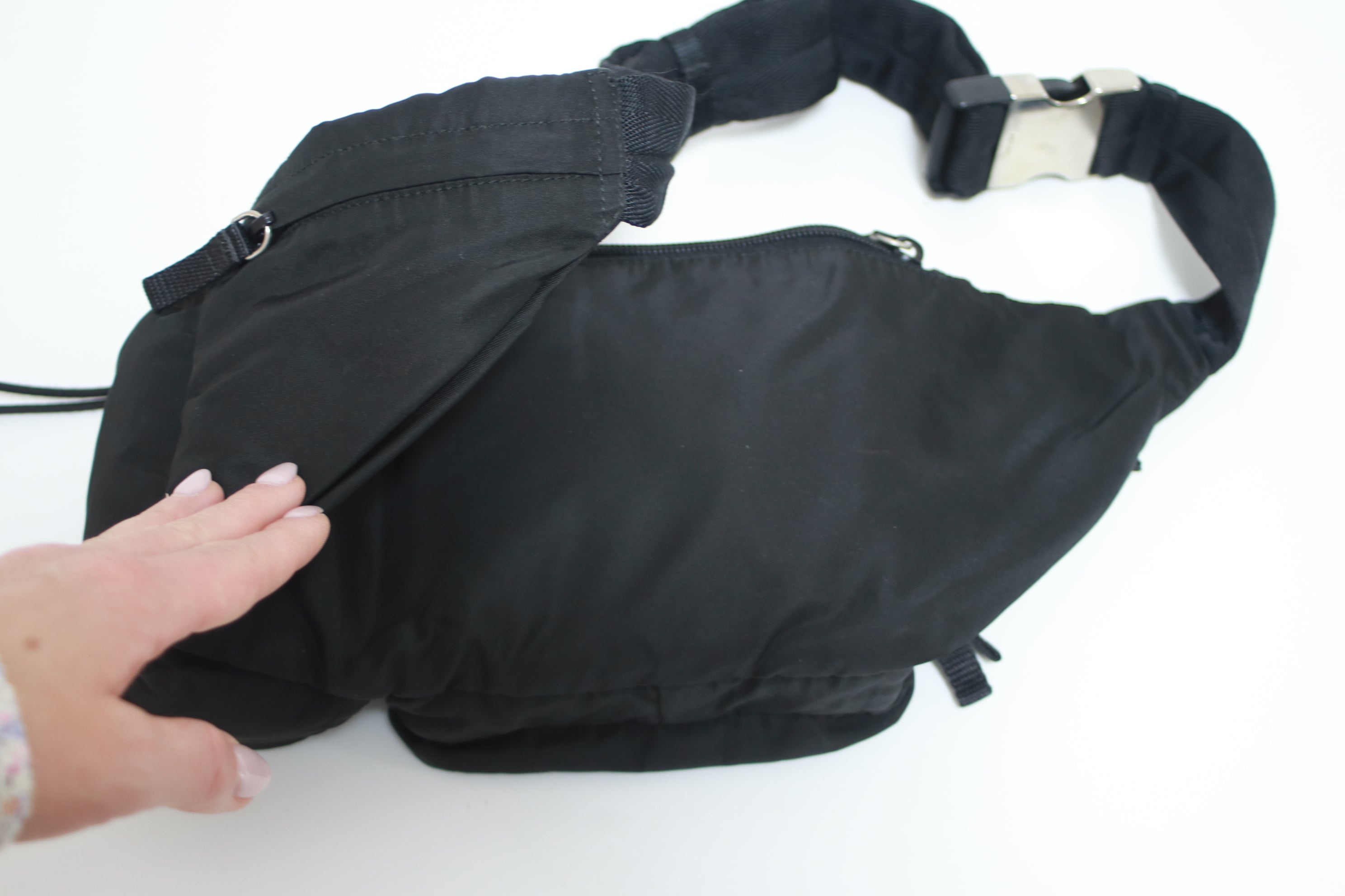 Prada Nylon Waist Bag Black Used