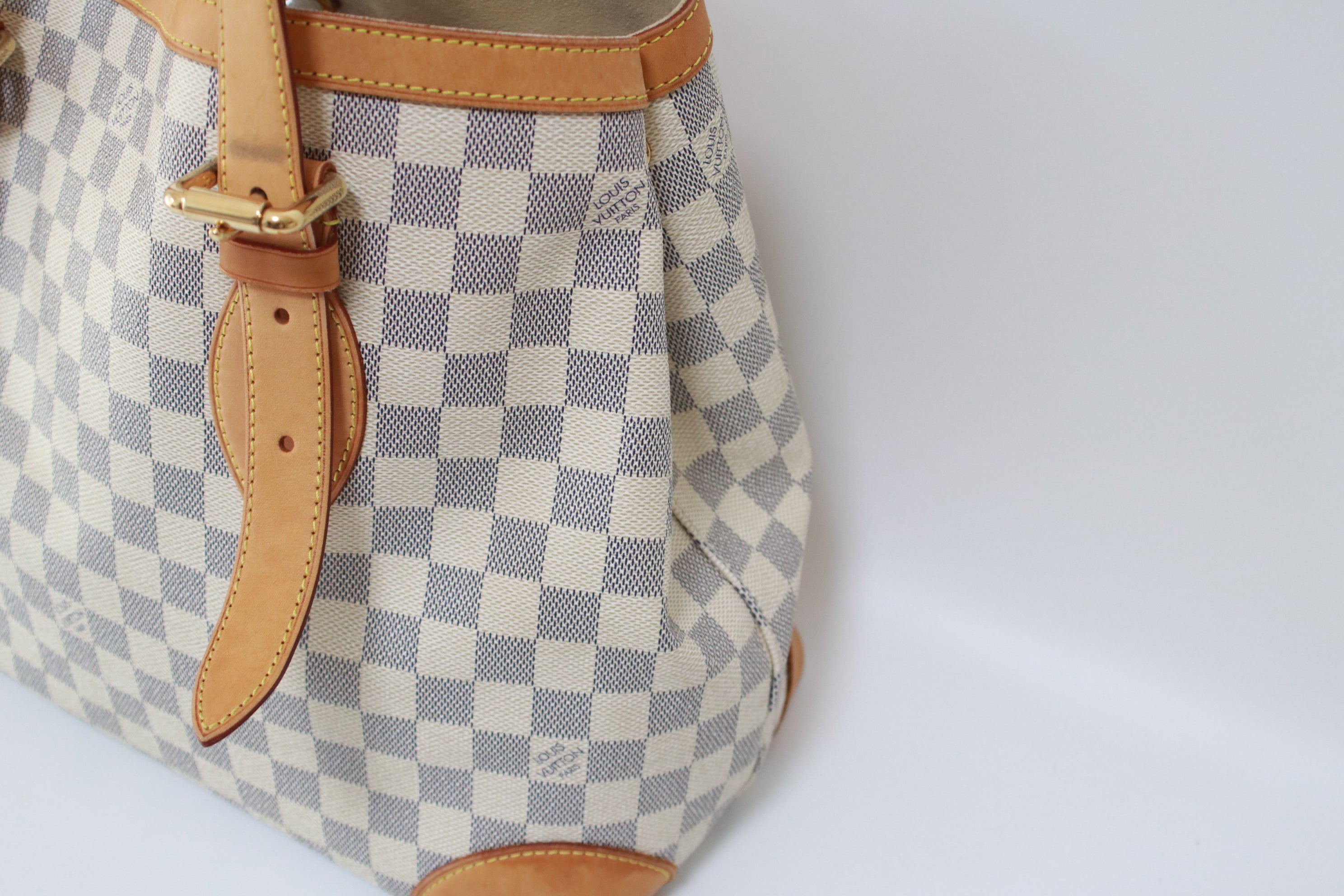 Louis Vuitton Hampstead MM Damier Azur Shoulder Bag Used (6910)