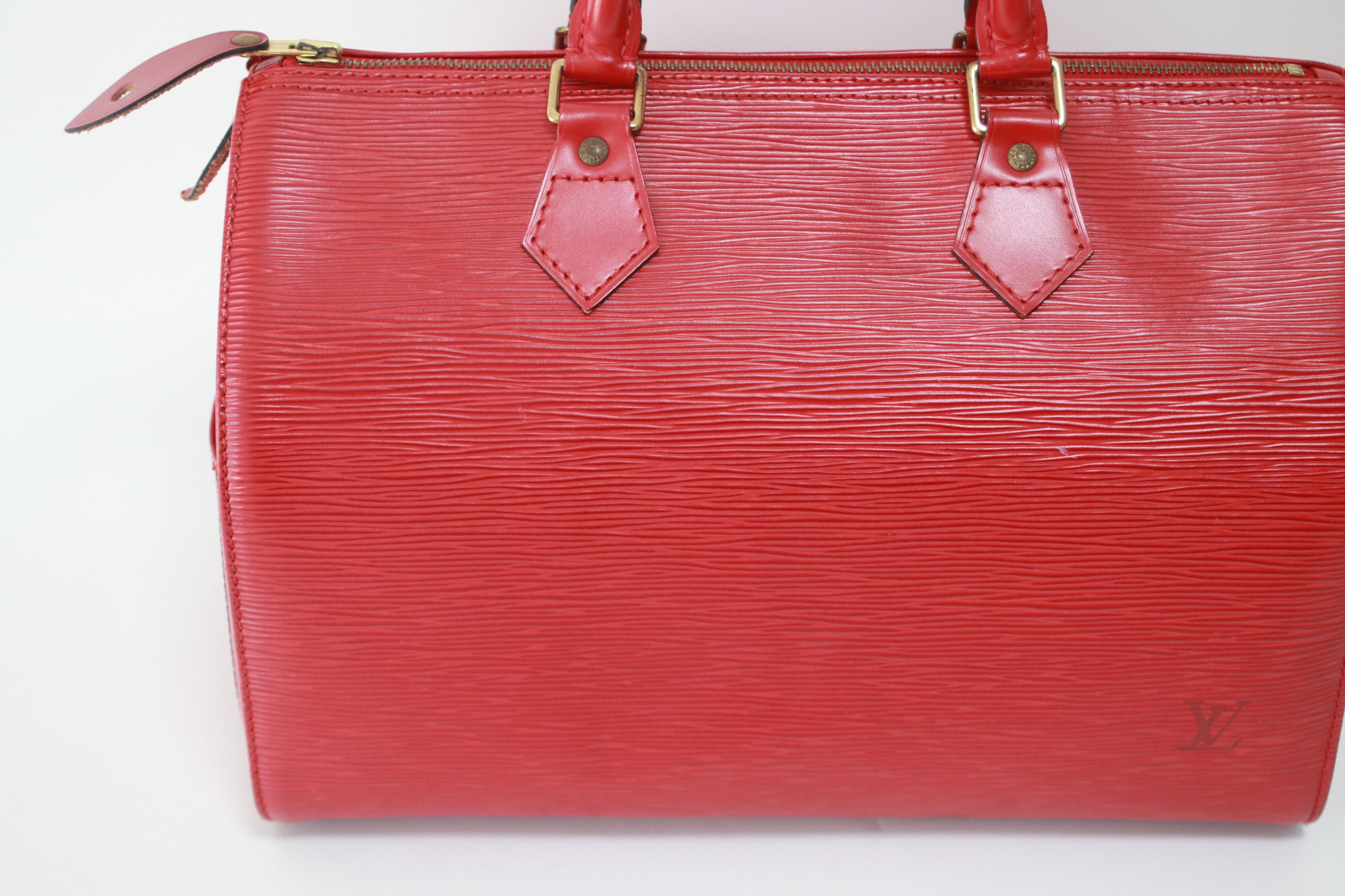 Louis Vuitton Speedy 30 Epi Red Handbag (7171)