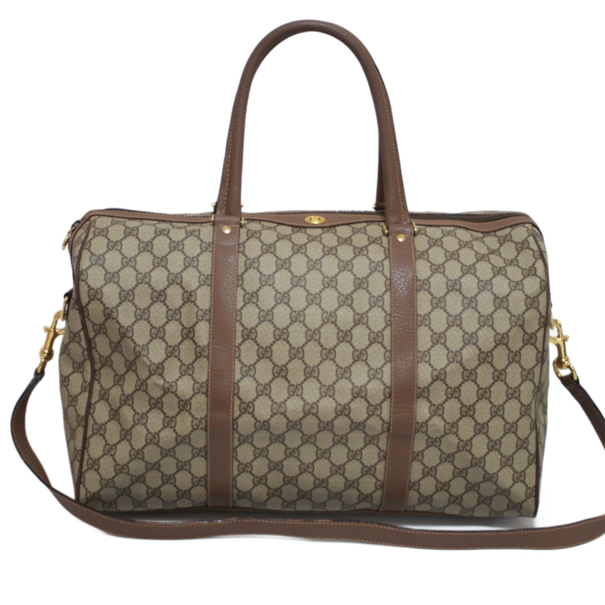 Gucci Boston Brown Travel Bag Used