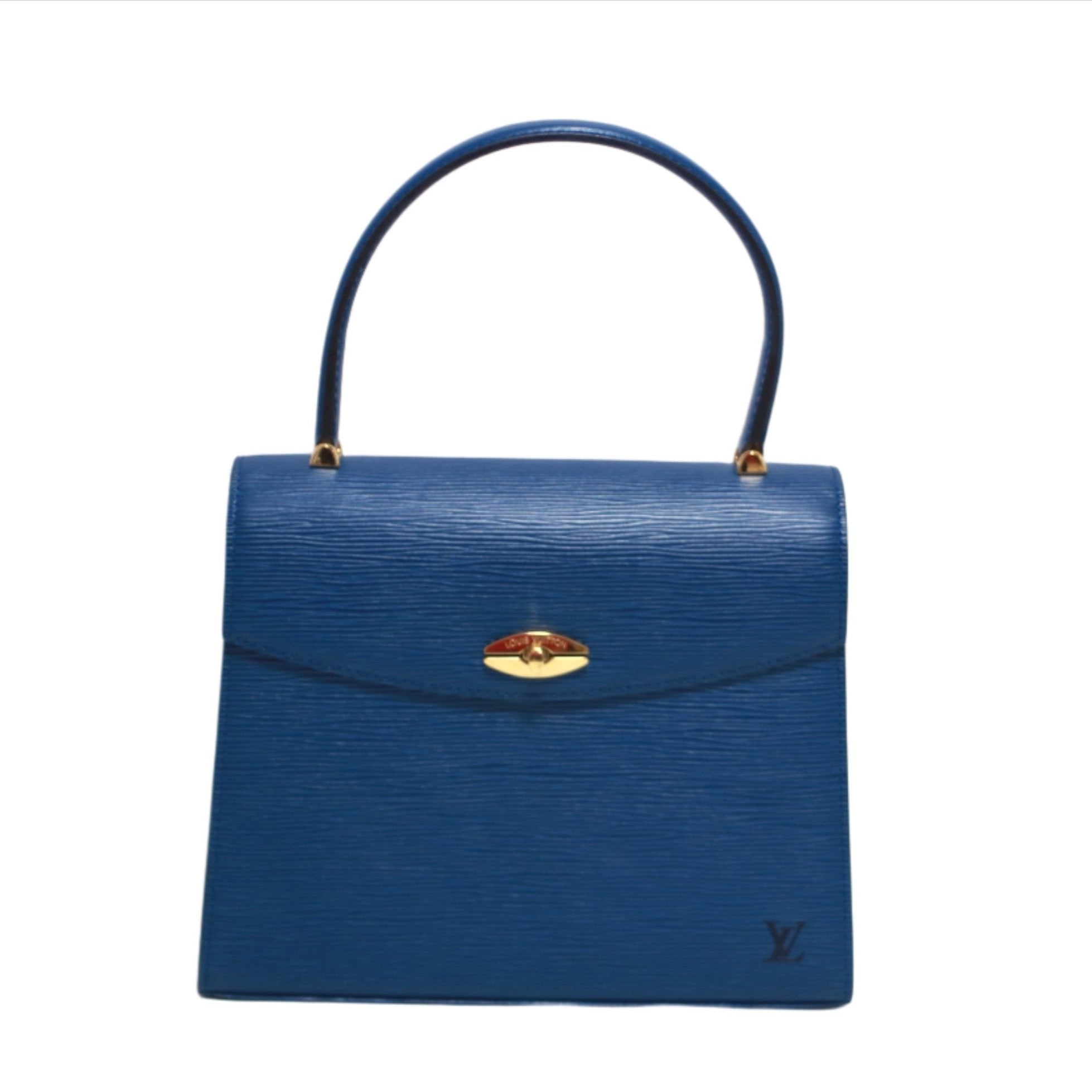 Louis Vuitton Malesherbes Epi Blue Handbag Used